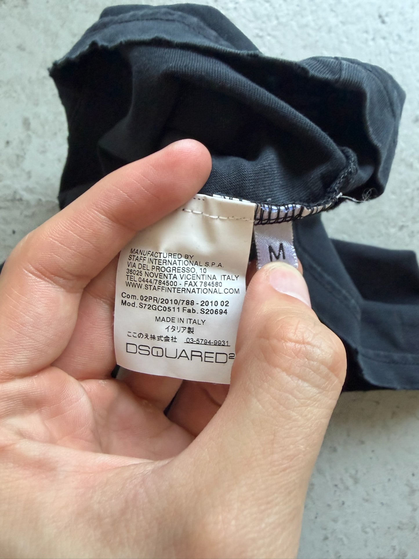 Dsquared2 Black Button Up Short Sleve Shirt (M)