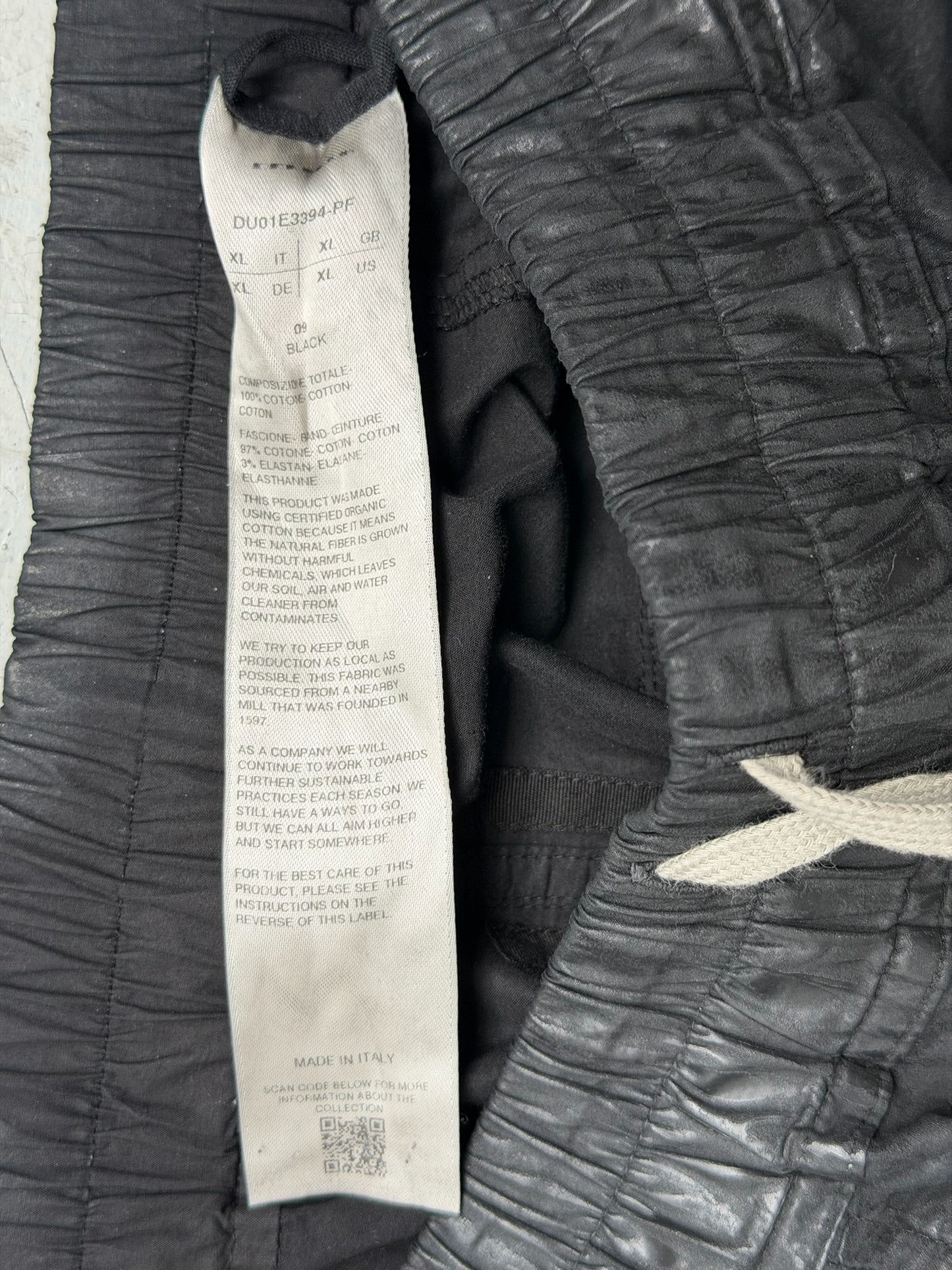 Rick Owens DRKSHDW Waxed Cotton Creatch Cargo Pants (XL)
