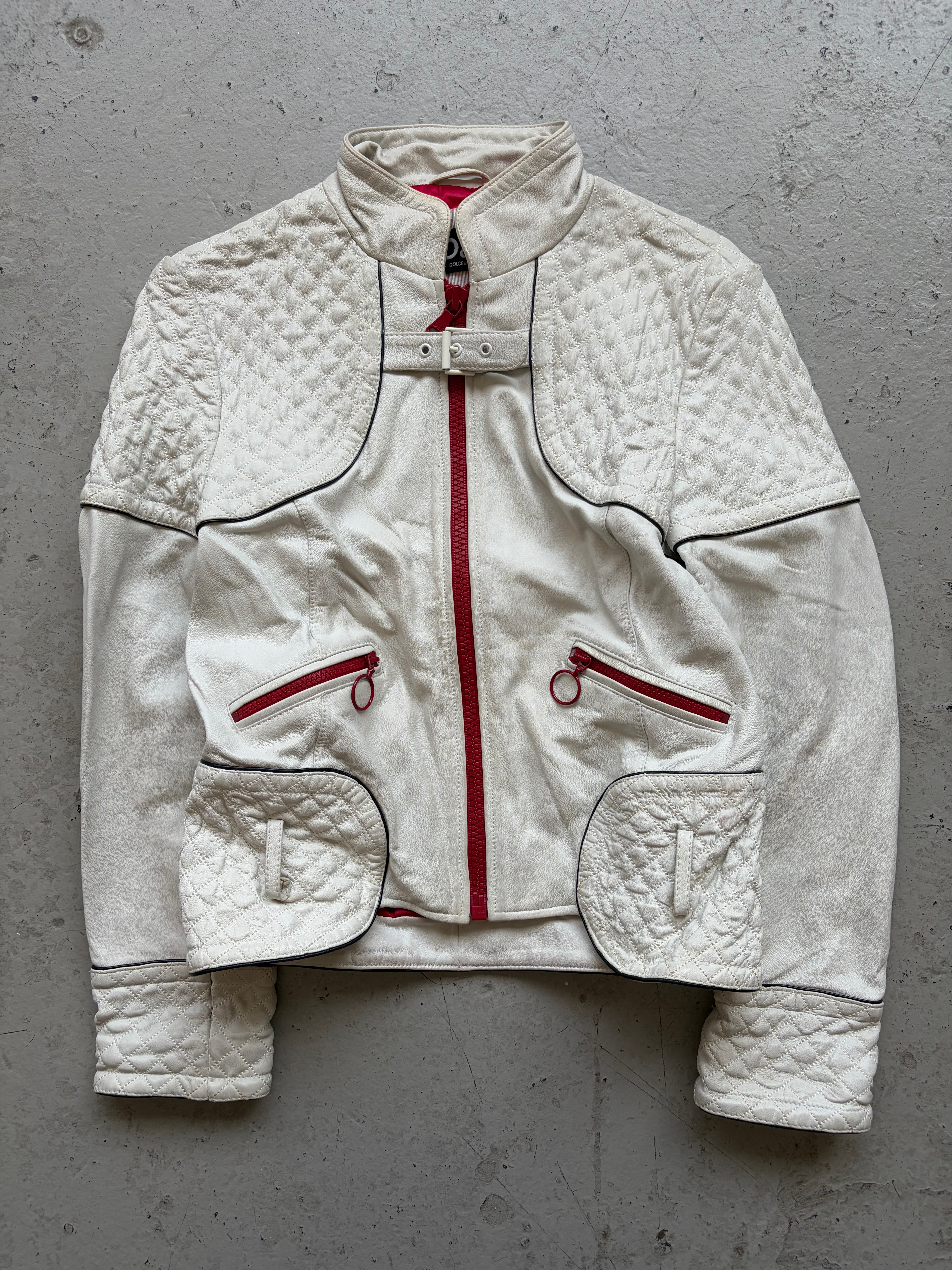 Dolce & Gabbana White Moto Jacket (44) – marco sqrd