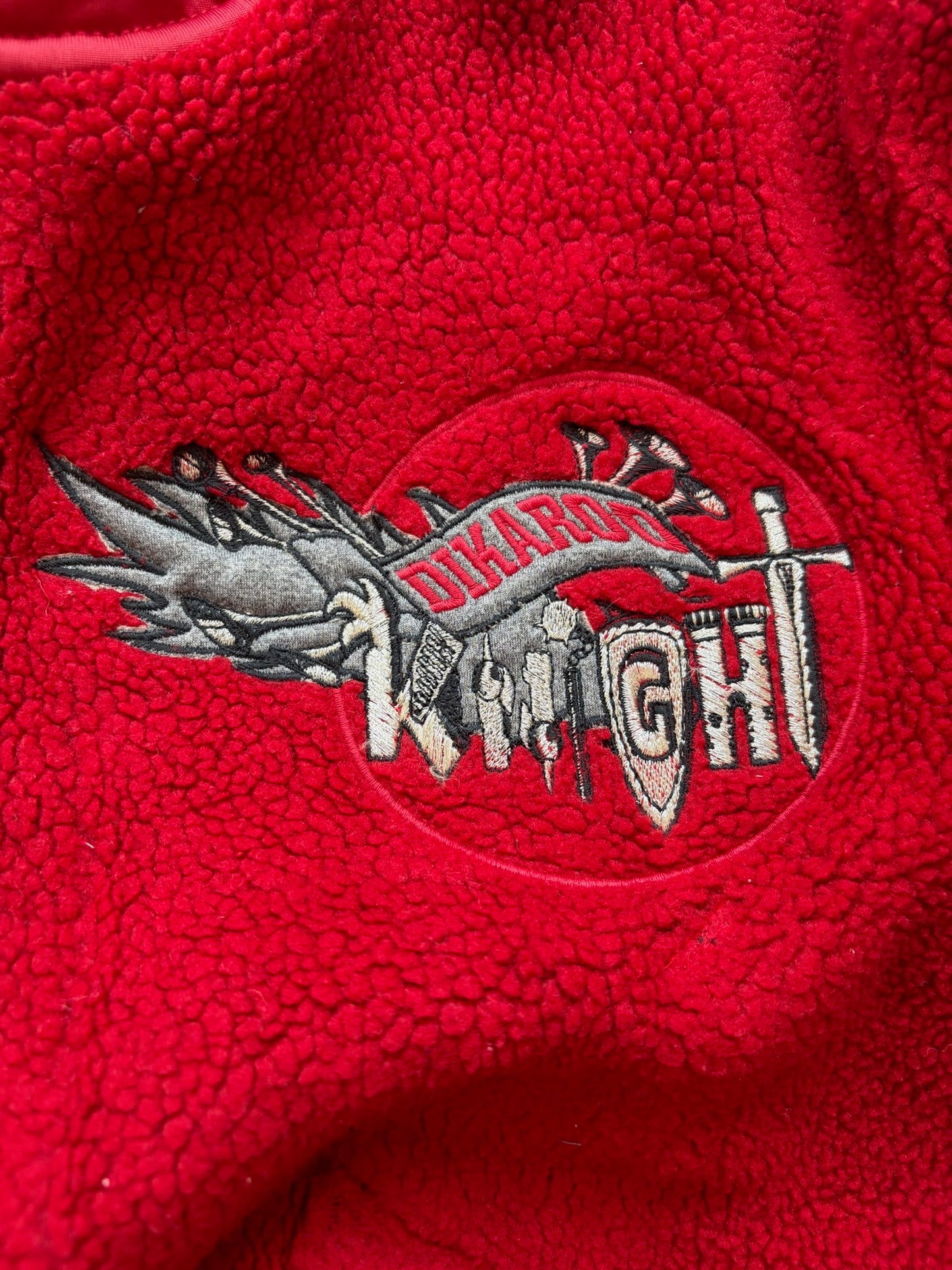 Marithe Francois Girbaud Dikaroo Knight Red Fleece Zip Up Hoodie (50)