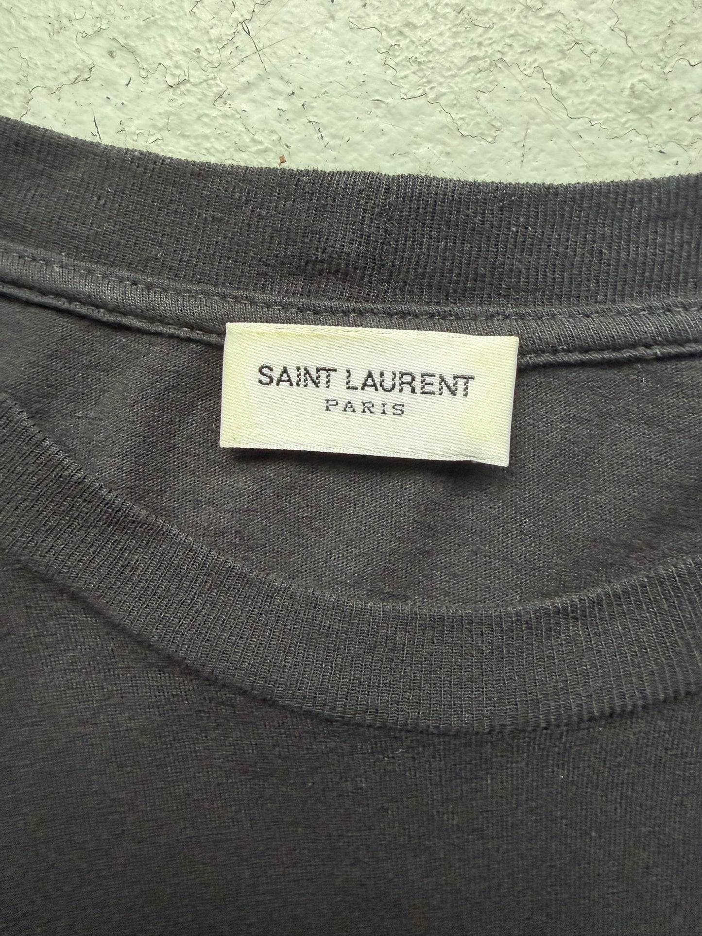 Saint Laurent "Yeah Baby" Black Short Sleeve (XS)