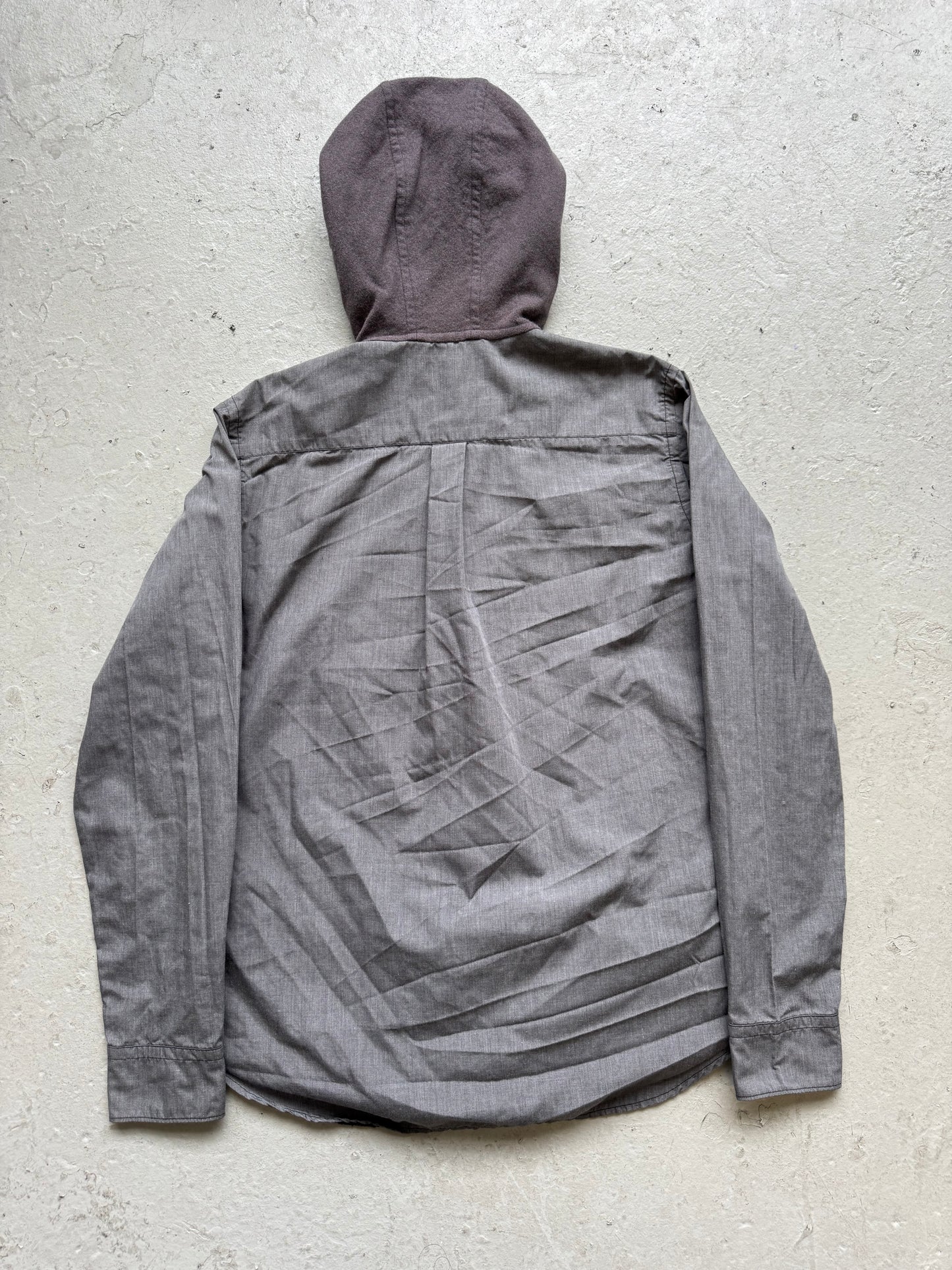 Comme Des Garcons Black Hooded Patchwork Sweatshirt (S)