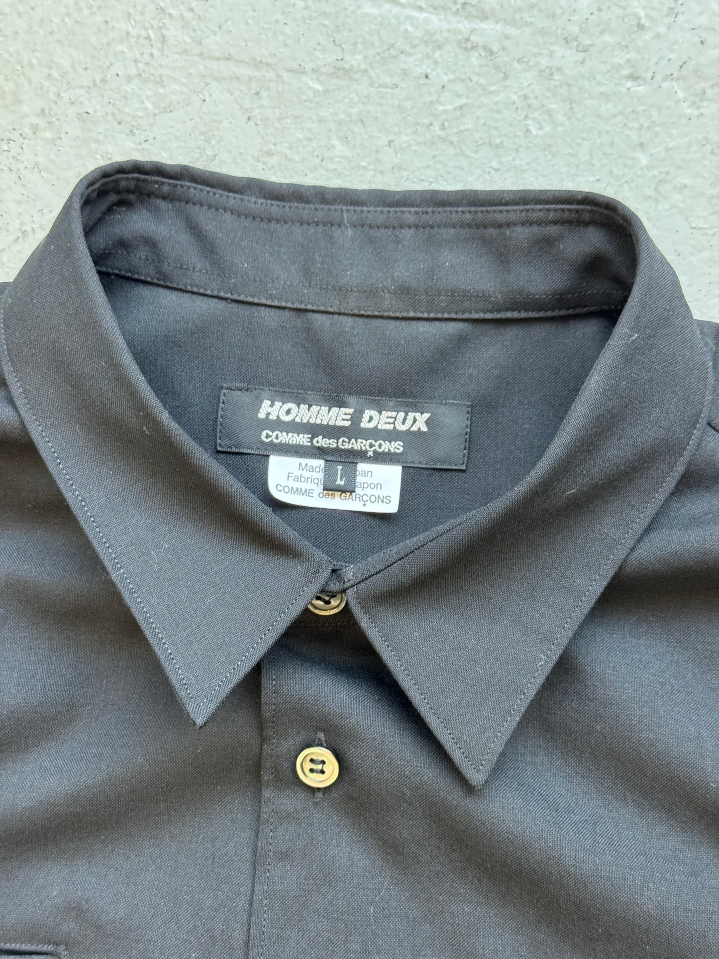 Comme Des Garcons Homme Deux Black Button Up (L)