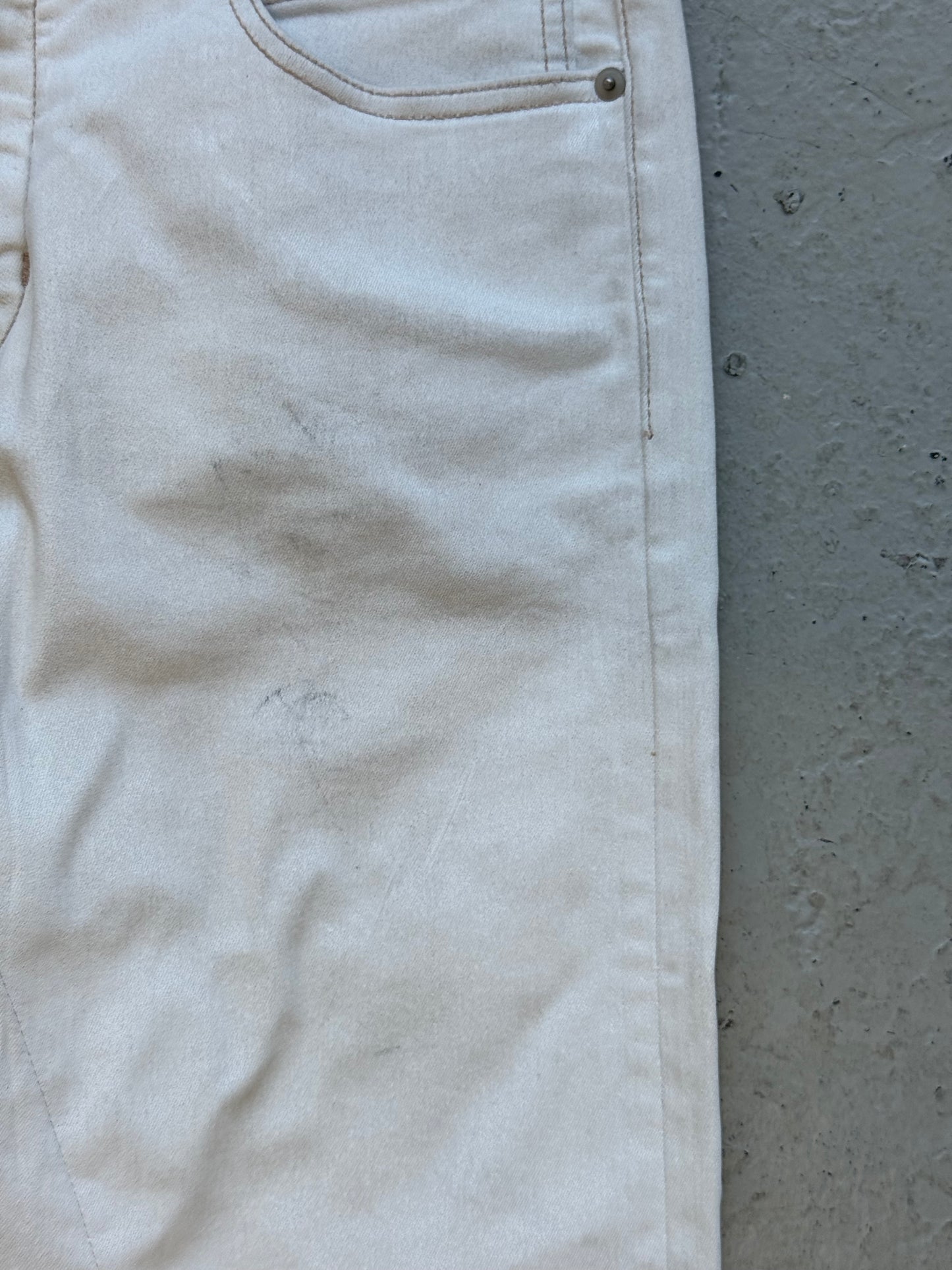 Rick Owens Drkshdw White Wax Detroit Cut Denim (30)