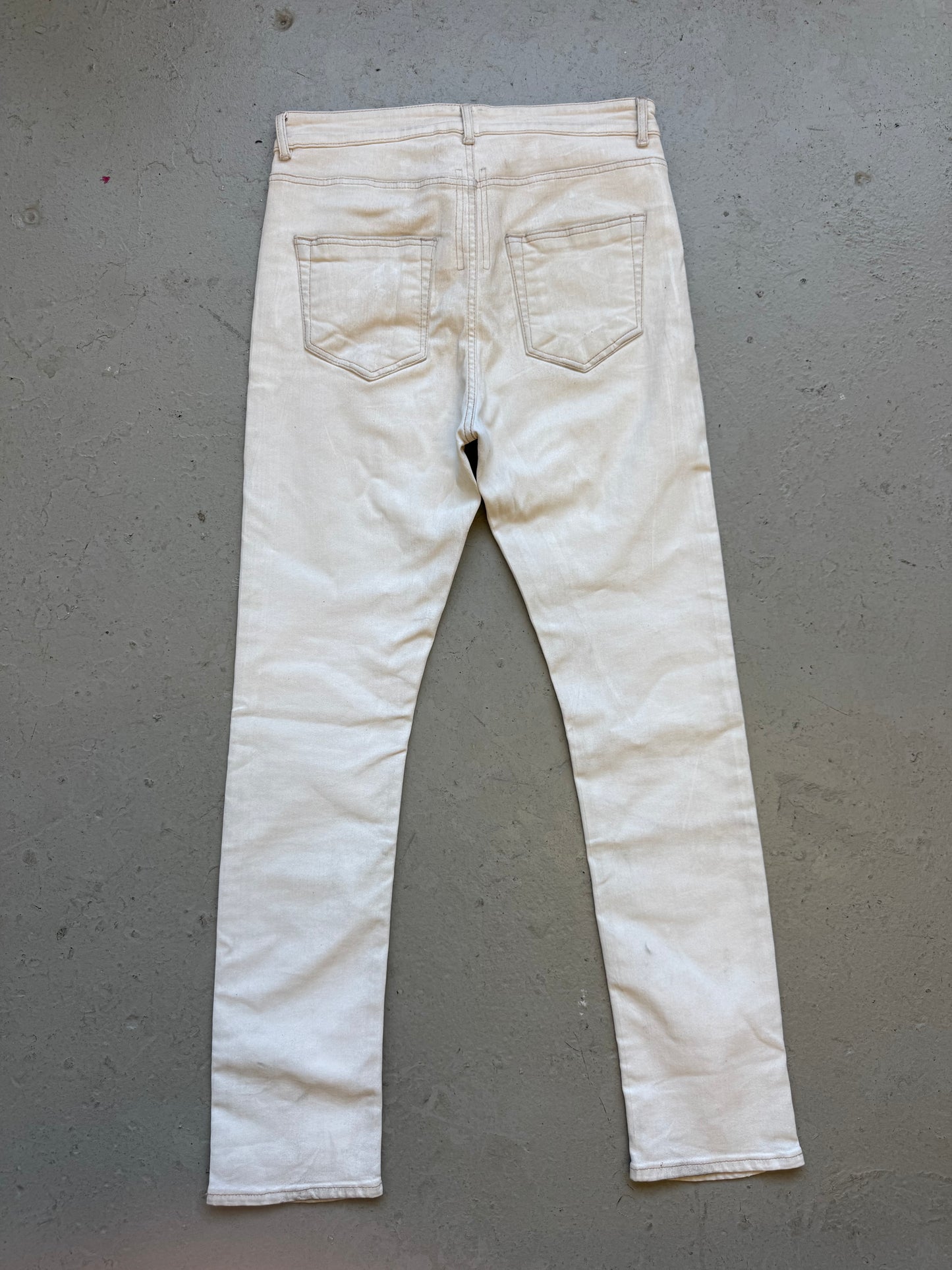 Rick Owens Drkshdw White Wax Detroit Cut Denim (30)