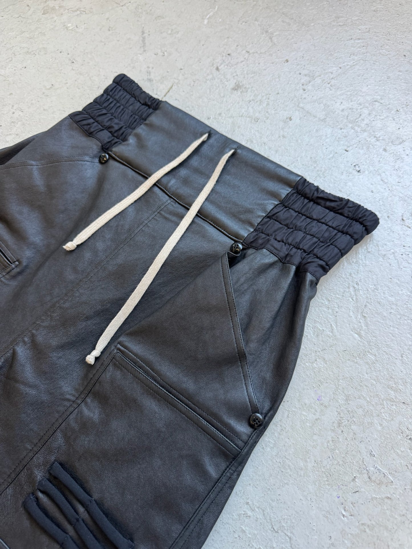 Rick Owens FW14 Moody Leather Boxing Shorts (S)