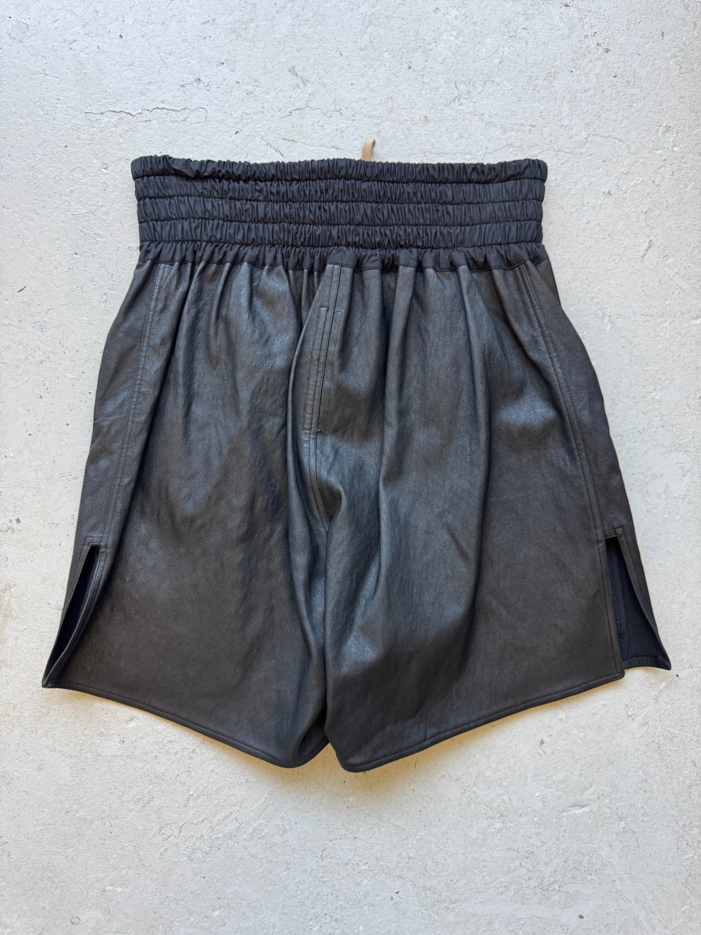 Rick Owens FW14 Moody Leather Boxing Shorts (S)