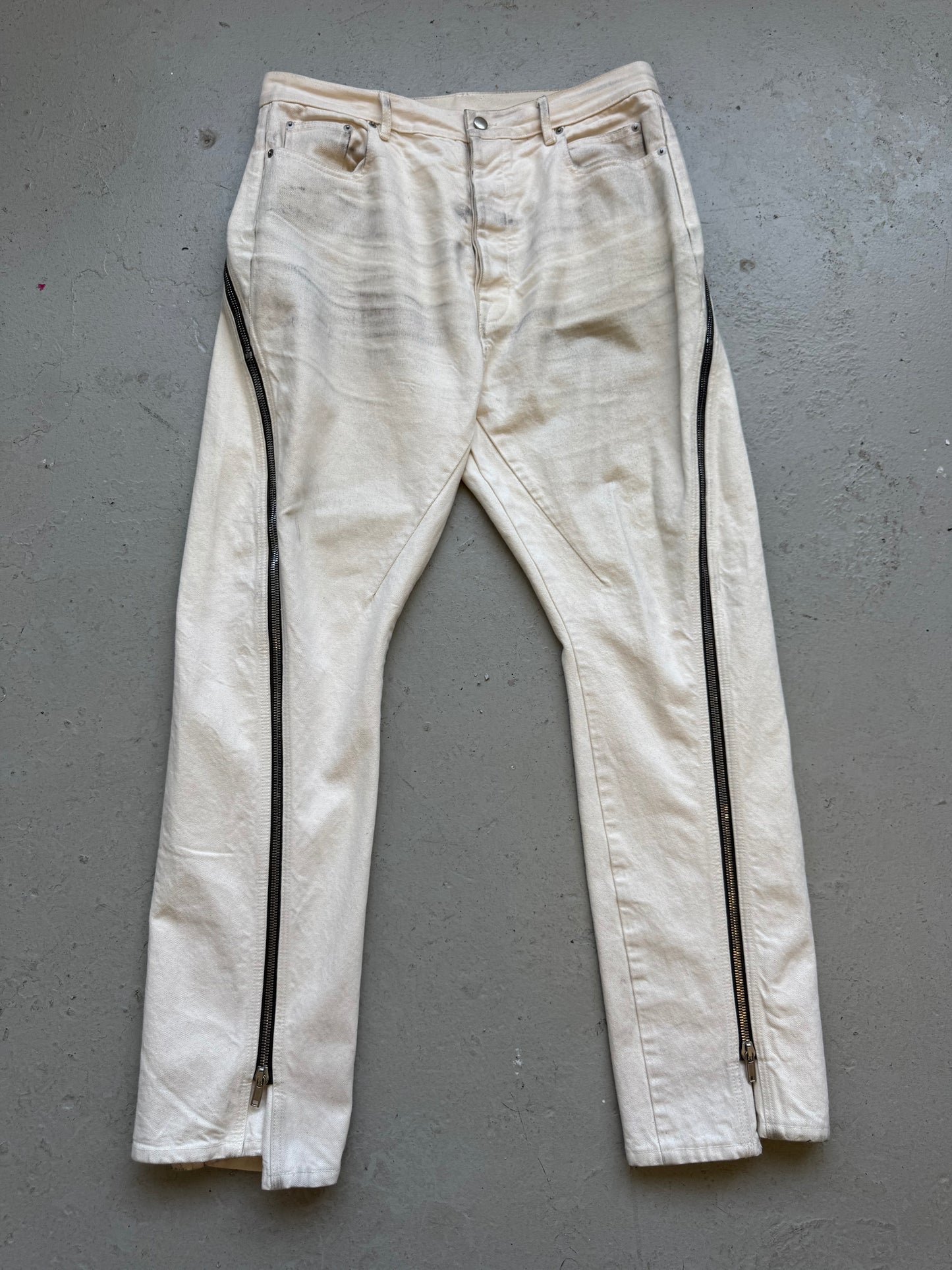 Rick Owens SS22 Fogachine Natural Bolan Pants (36)