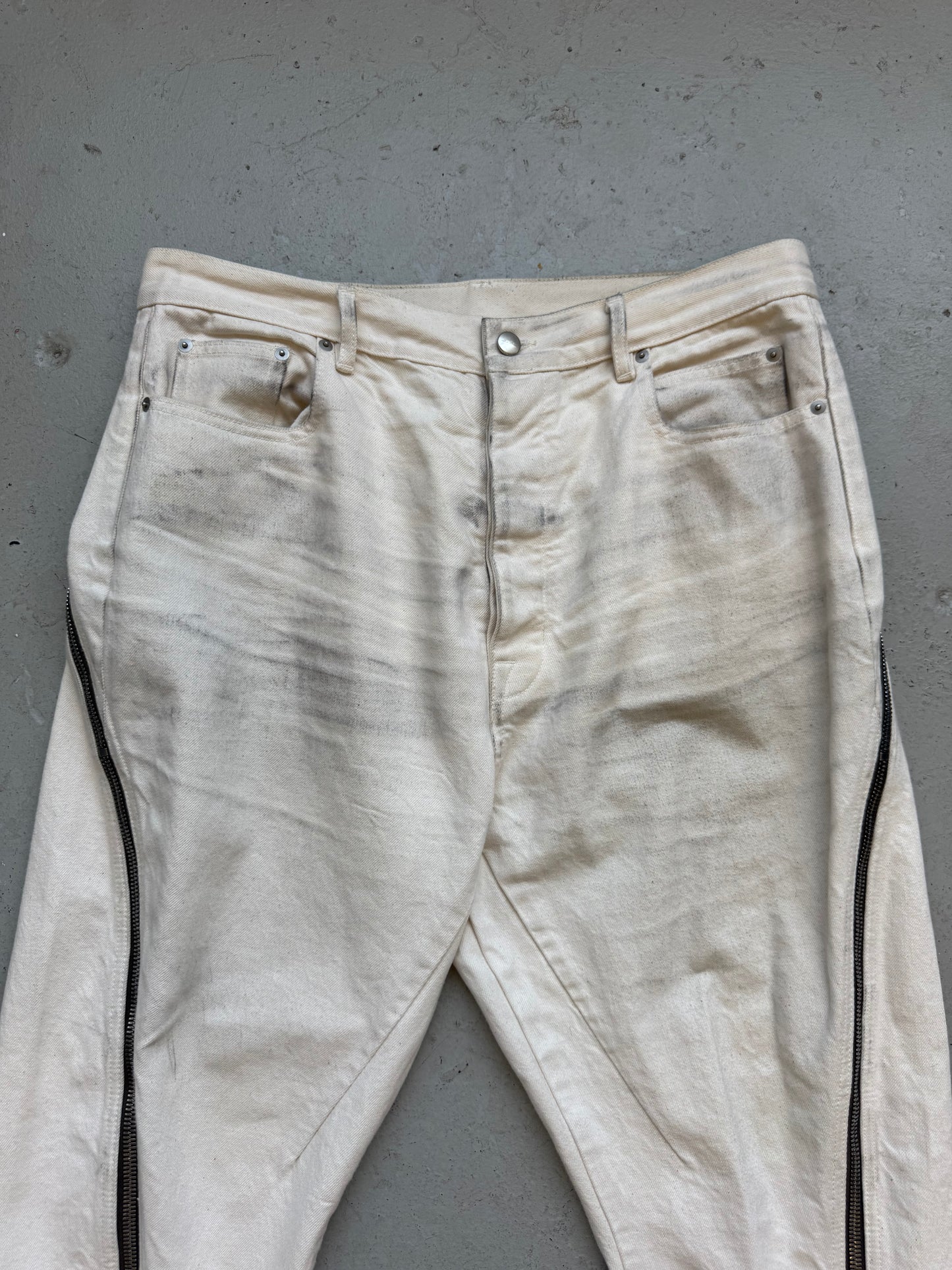 Rick Owens SS22 Fogachine Natural Bolan Pants (36)