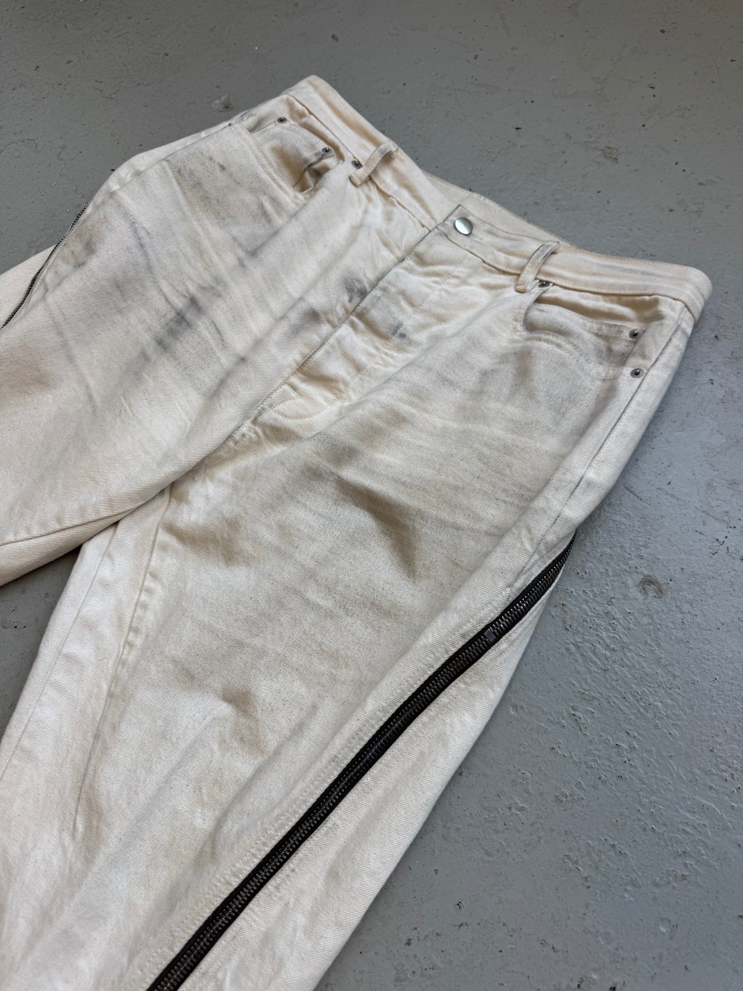 Rick Owens SS22 Fogachine Natural Bolan Pants (36)