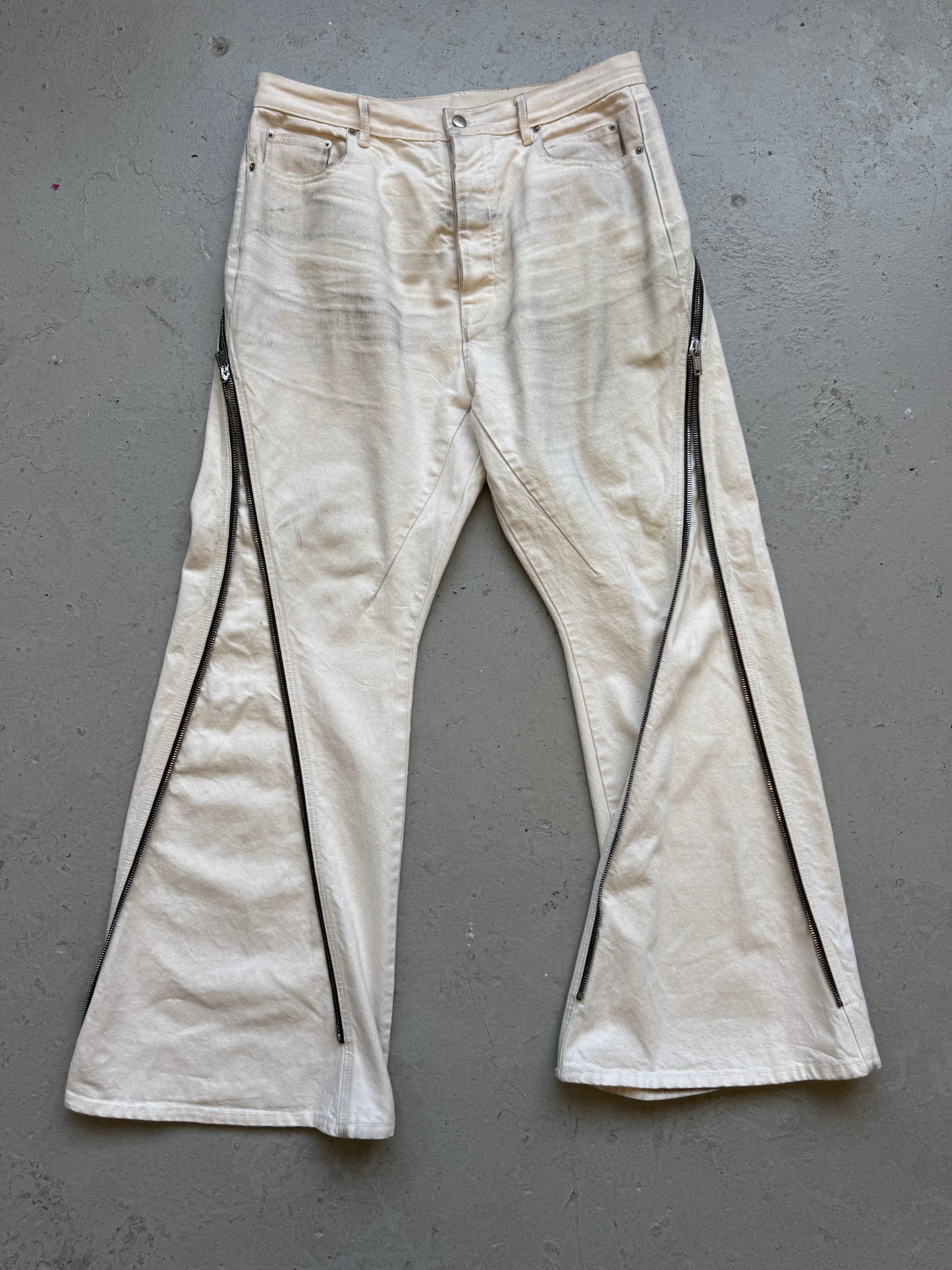 Rick Owens SS22 Fogachine Natural Bolan Pants (36)