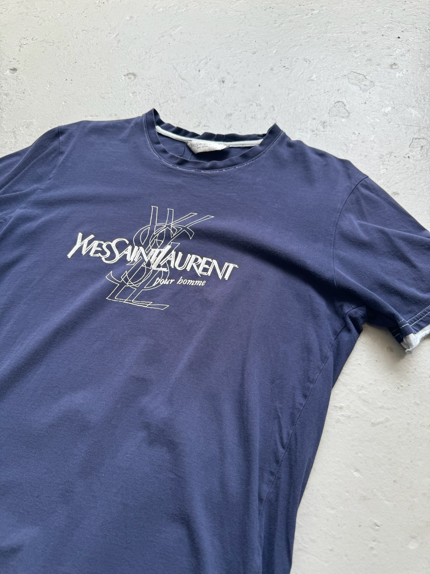 Yves Saint Laurent Pour Homme Blue Short Sleeve (S)