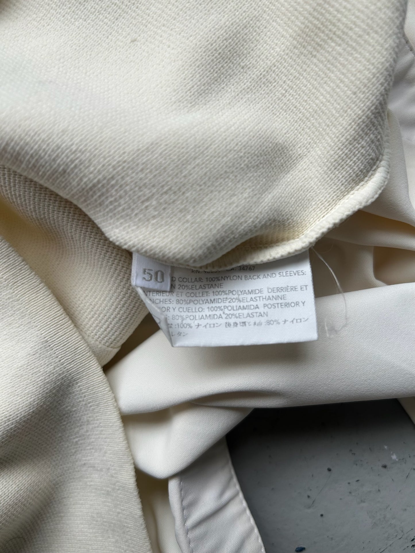 Prada Sport Cream Nylon Sleeved Zip Up (50)