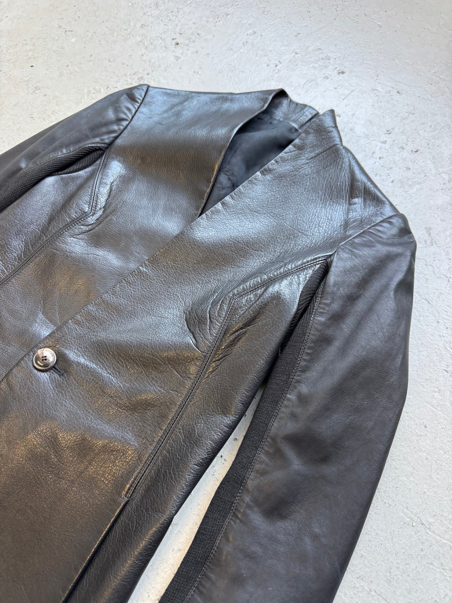 Rick Owens Leather Blazer (S)