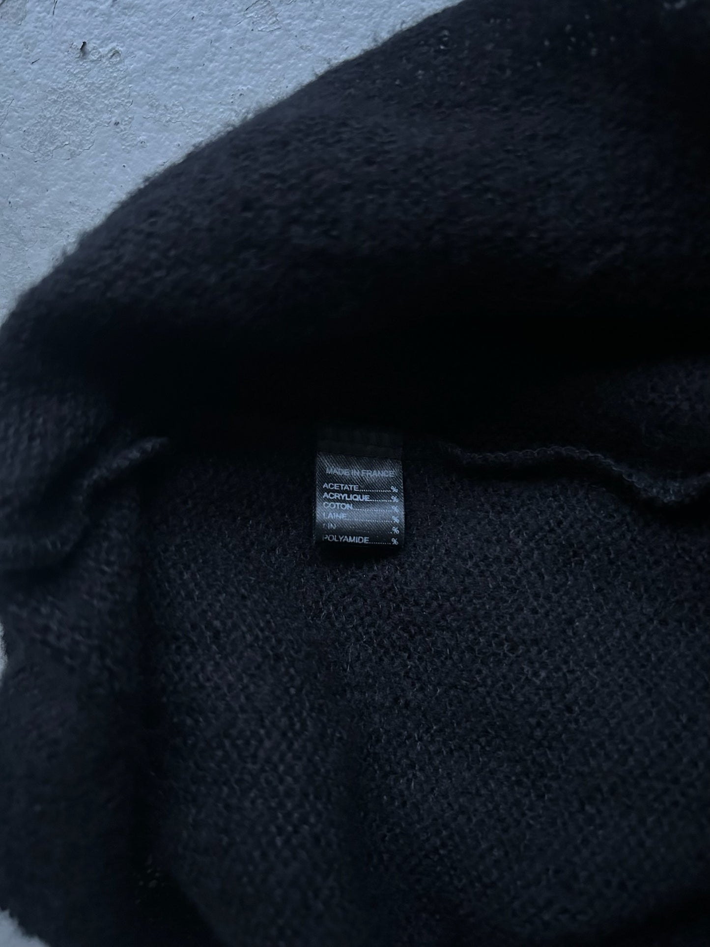 Sandrine Philipe Black Distressed Knit (46)