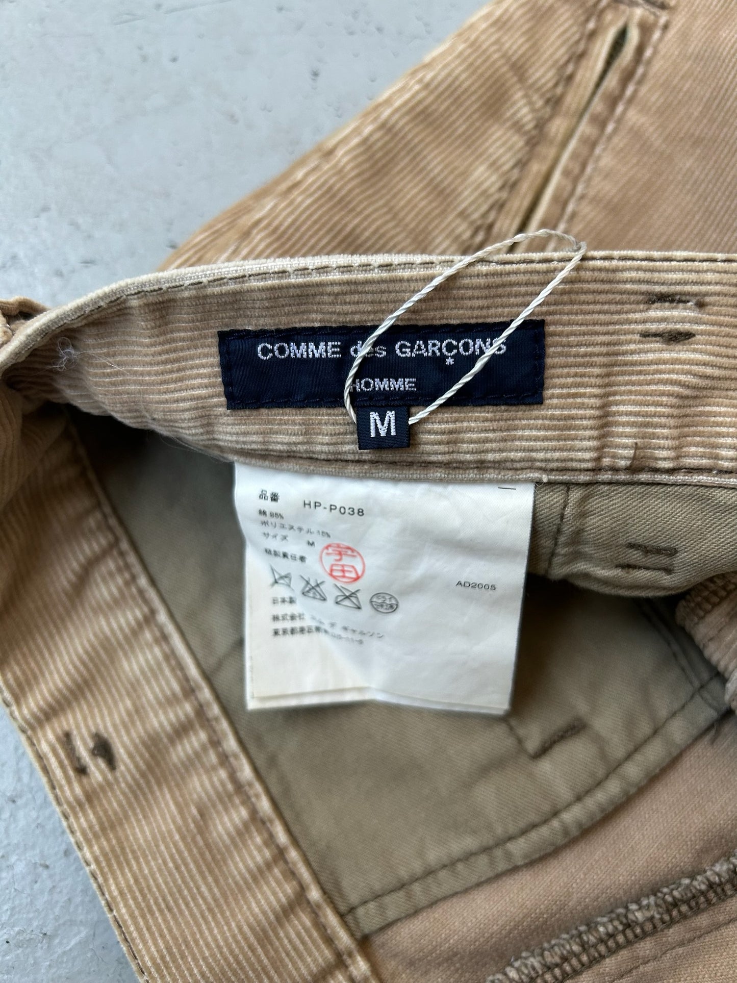 Comme Des Garcons Homme AD05 Corduroy Cargo Pants (M)