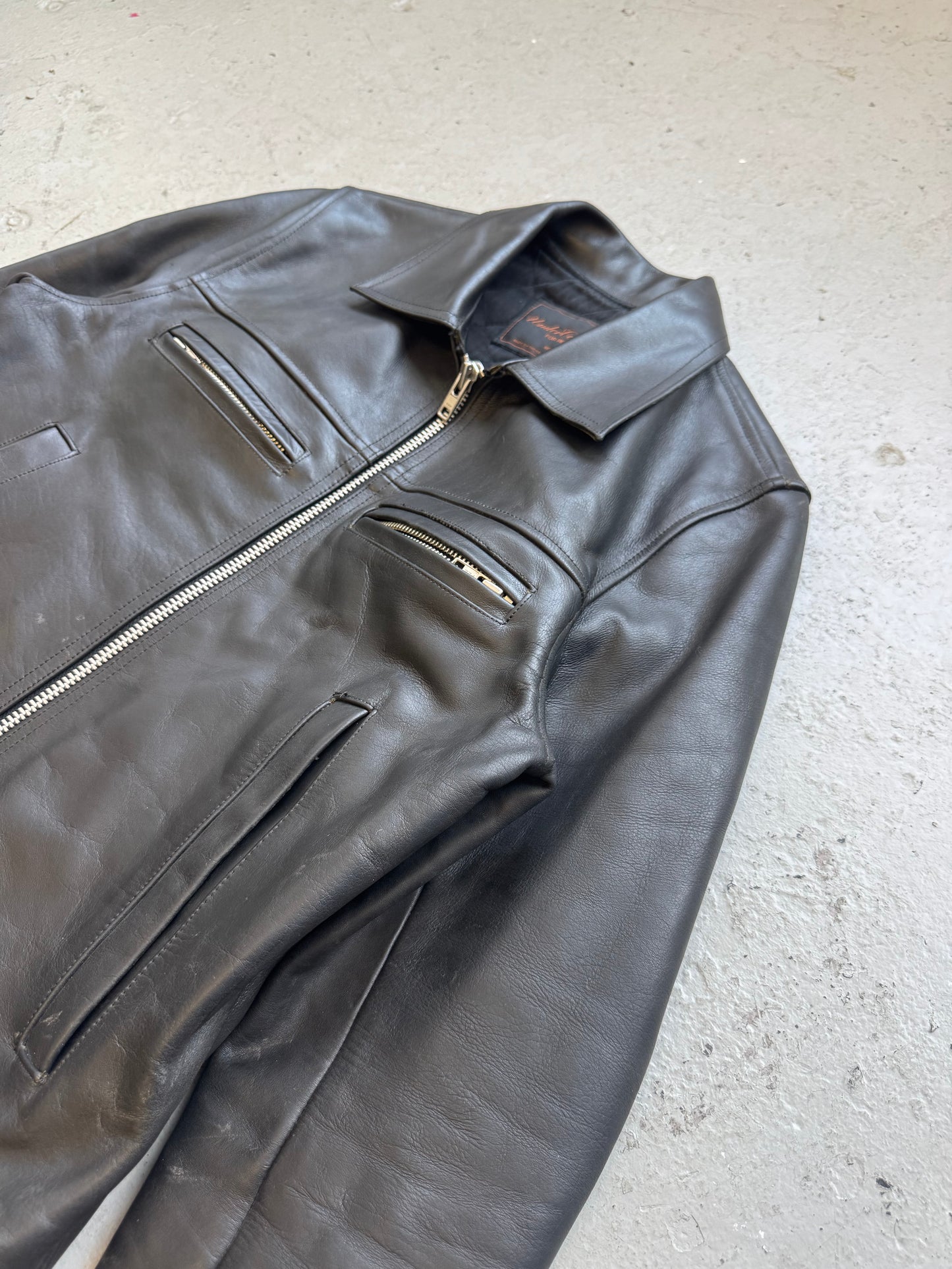 Undercover AW02 Witches Cell Division Period Black Leather Jacket (L)