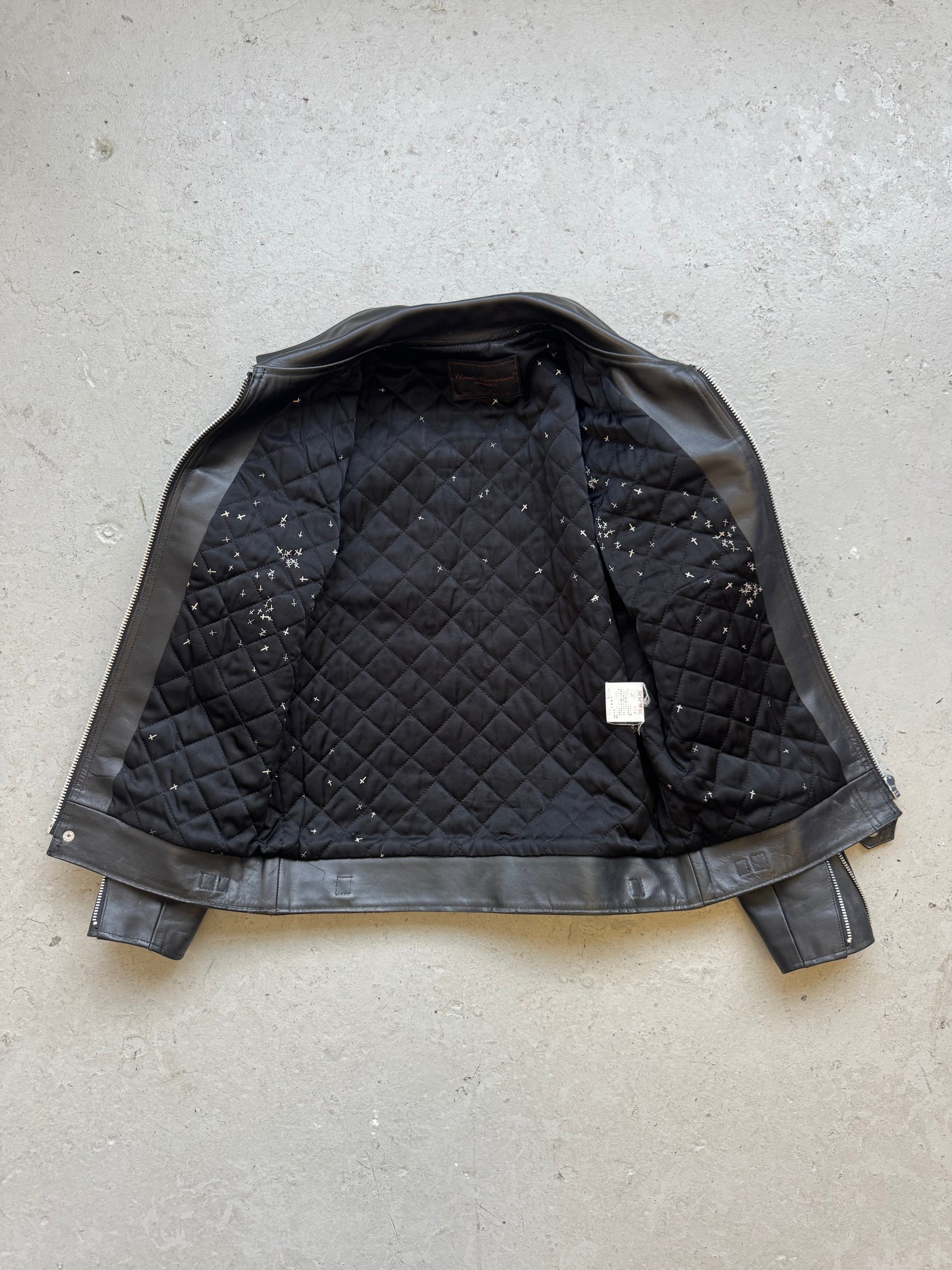 Undercover AW02 Witches Cell Division Period Black Leather Jacket (L)
