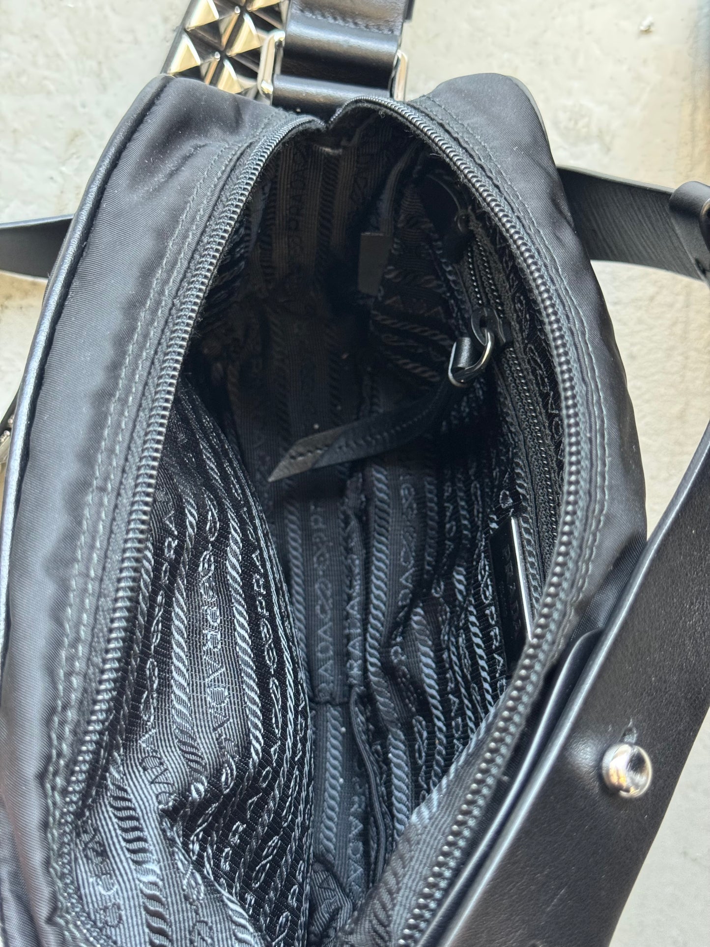 Prada Studded Shoulder Bag (OS)