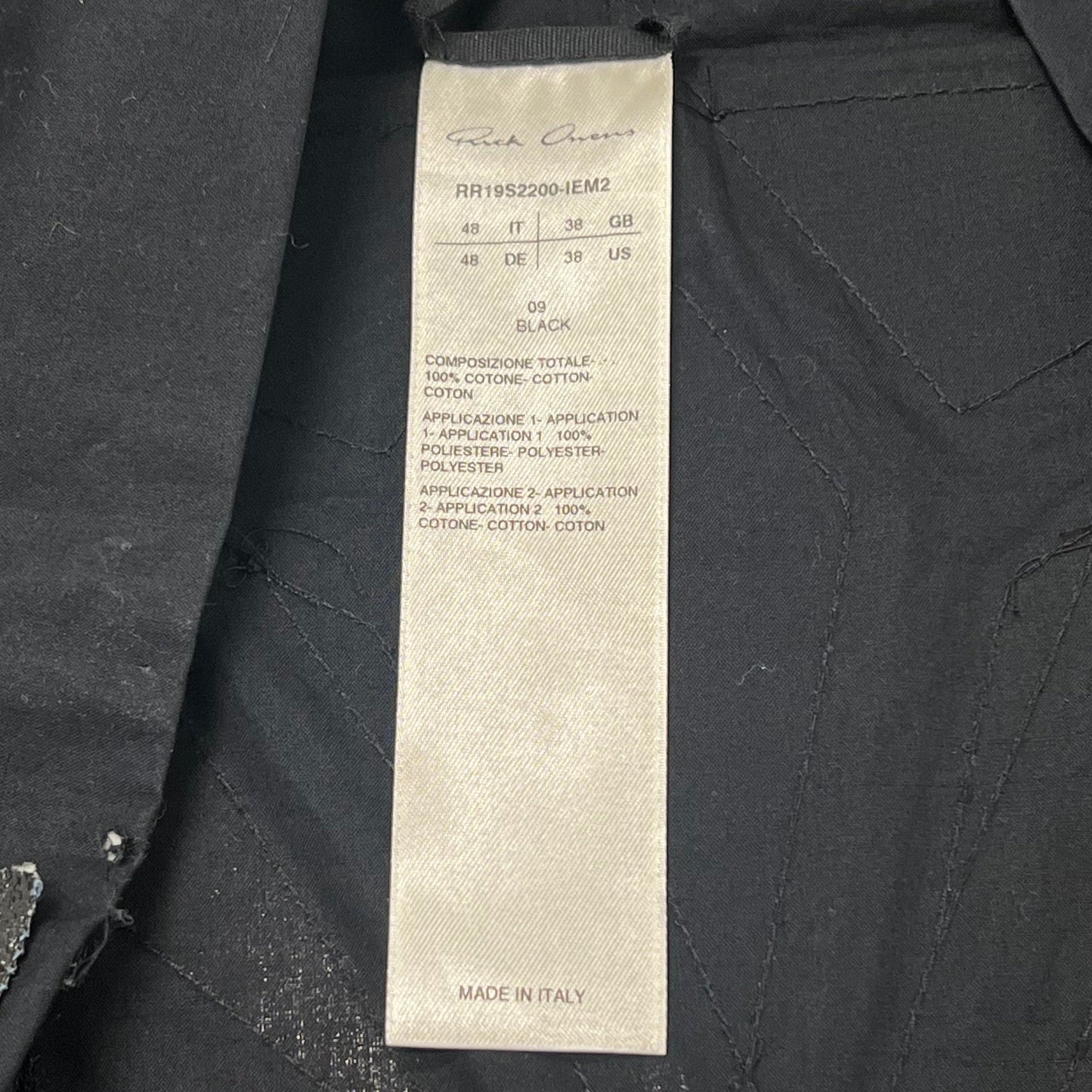 Rick Owens Mainline SS19 Babel Sequin Scale Armor Short Sleeve (S)