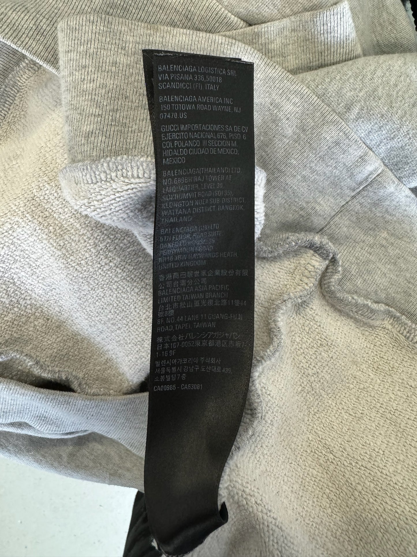 Balenciaga 3B Grey Sweatshirt (M)