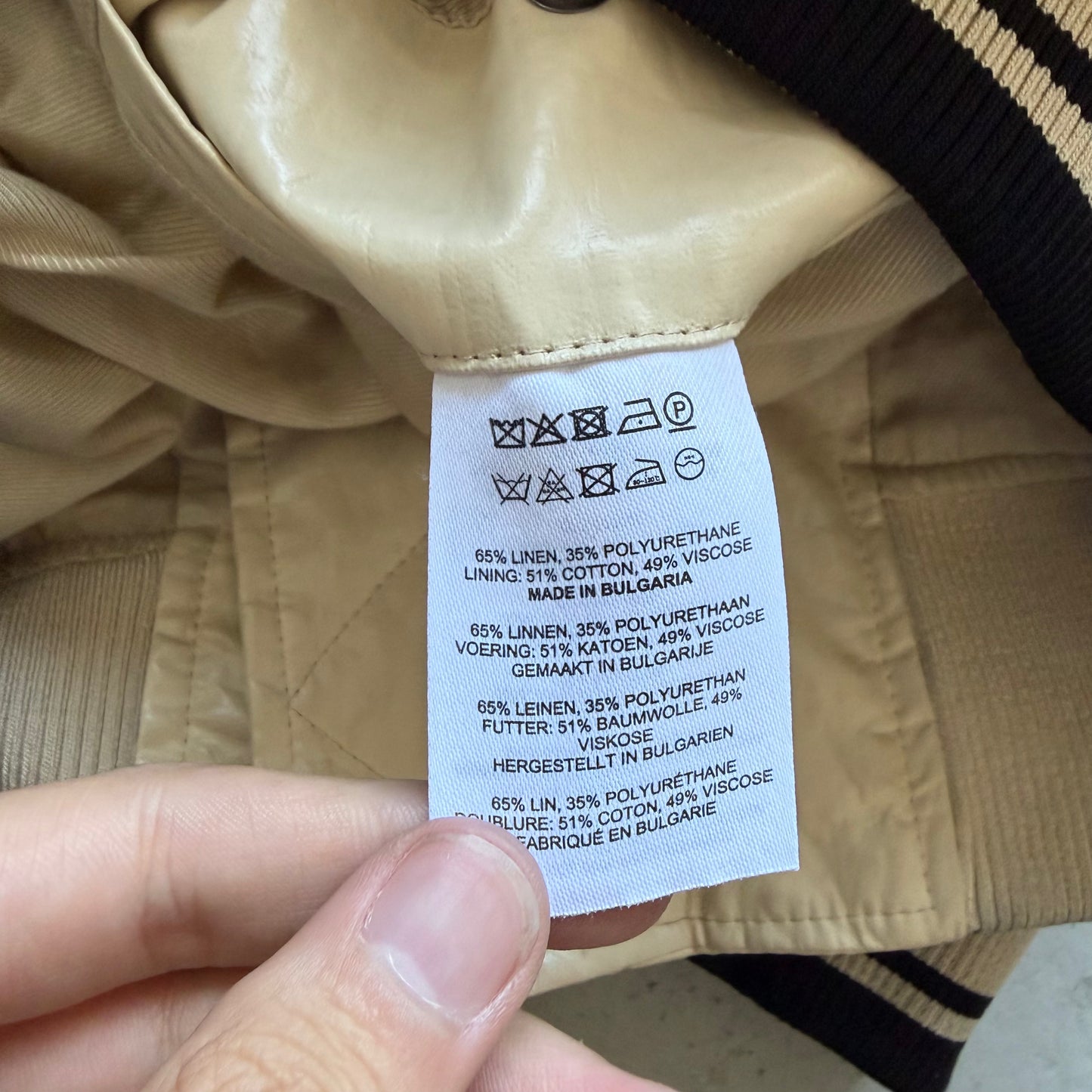 Dries Van Noten White Back Zip Leather Jacket (M)