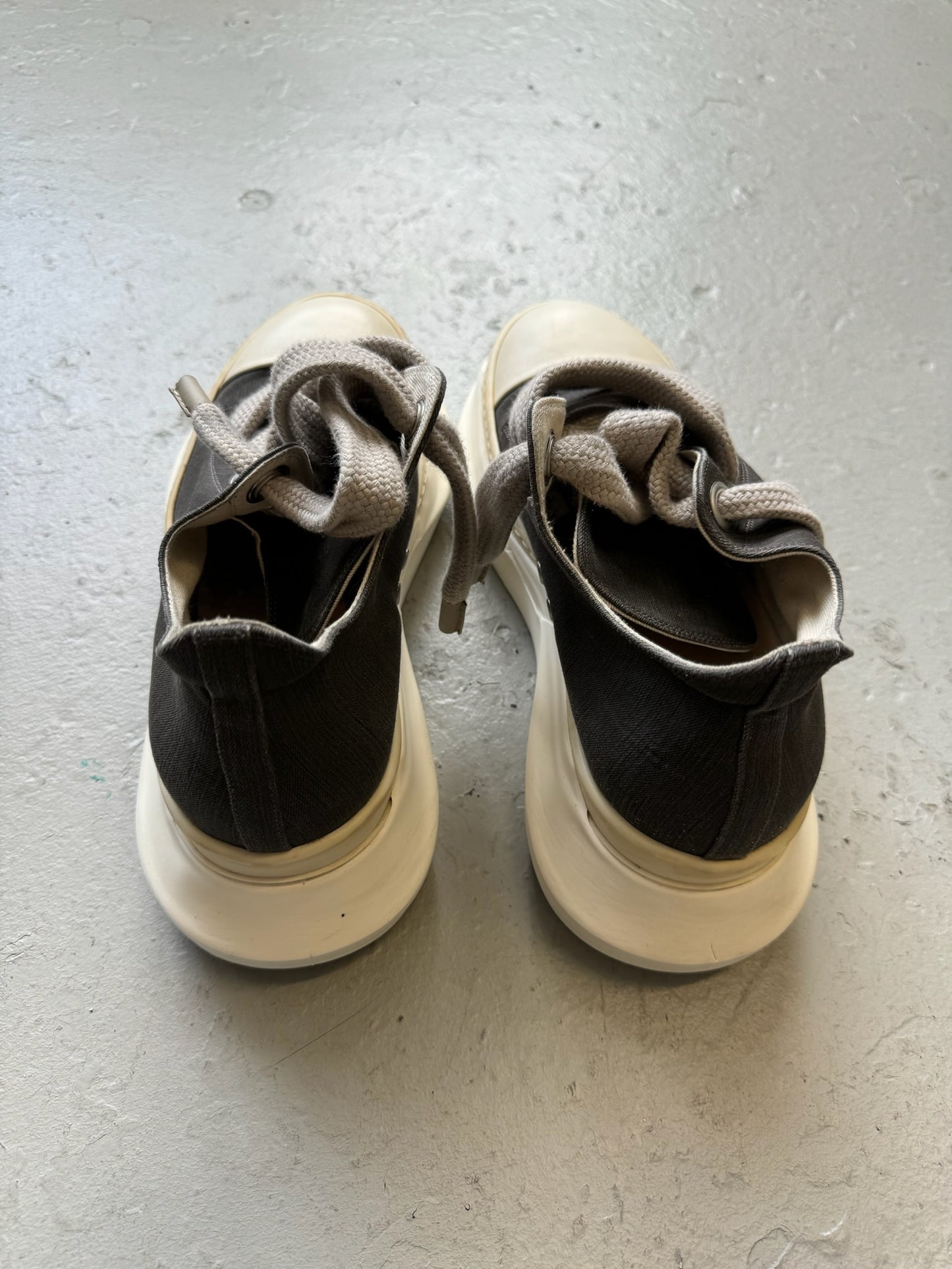 Rick Owens Drkshdw Abstract Jumbo Laced Low Top Sneakers (45)
