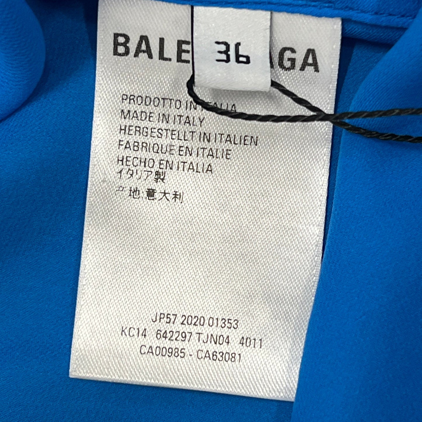 Balenciaga Blue Soccer Logo Button Up (L)