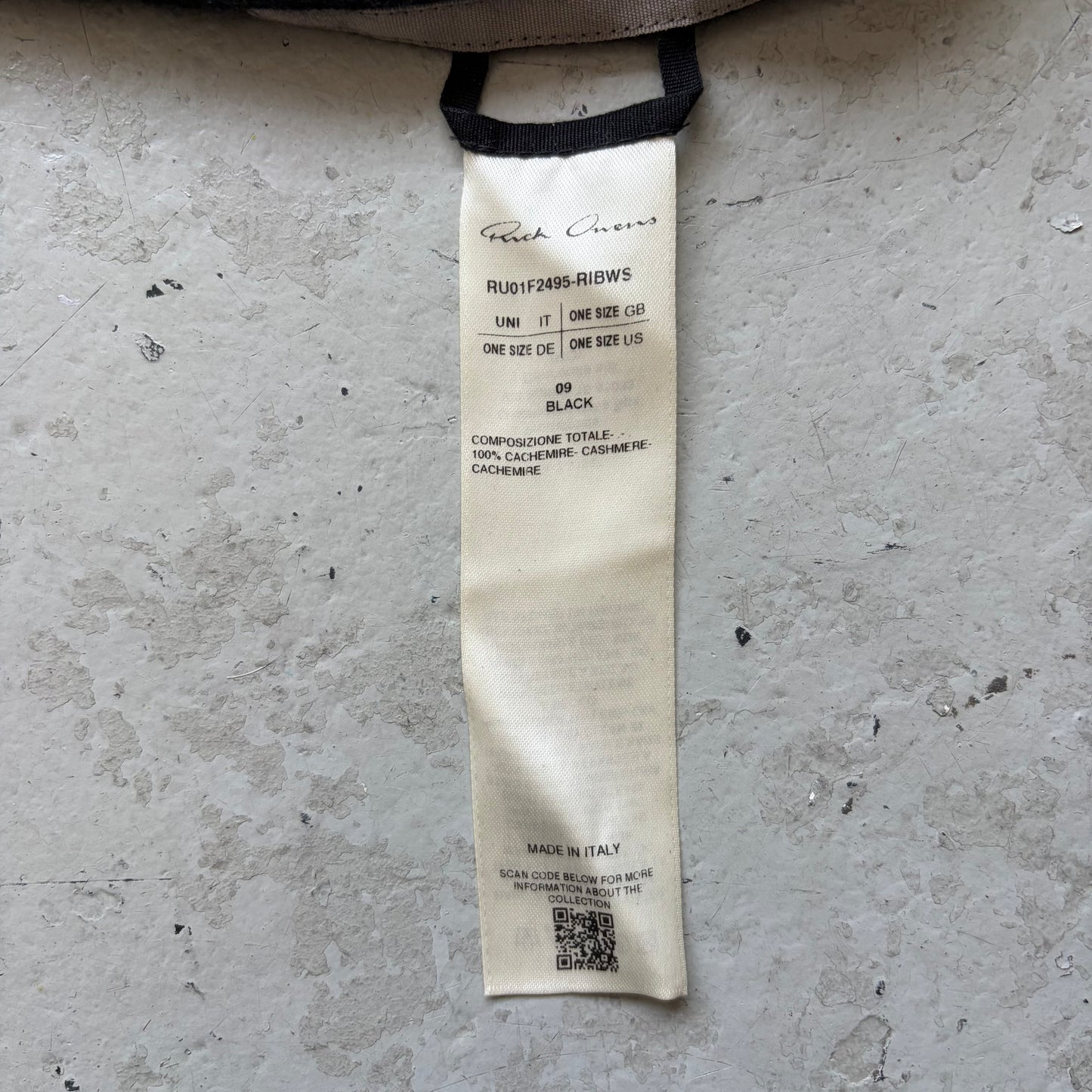 Rick Owens SS26 TEMPLE Cashmere Beanie (UNI)