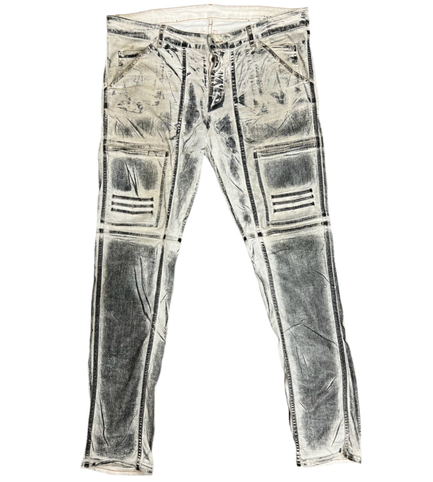 Rick Owens DRKSHDW Zebra Sombra Oscubra Cotton Pants (34)
