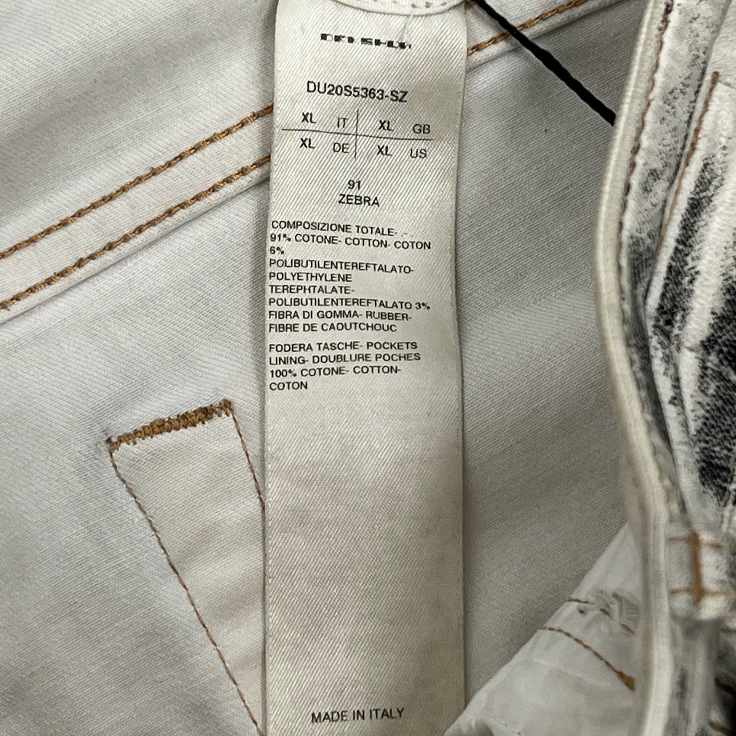 Rick Owens DRKSHDW Zebra Sombra Oscubra Cotton Pants (34)
