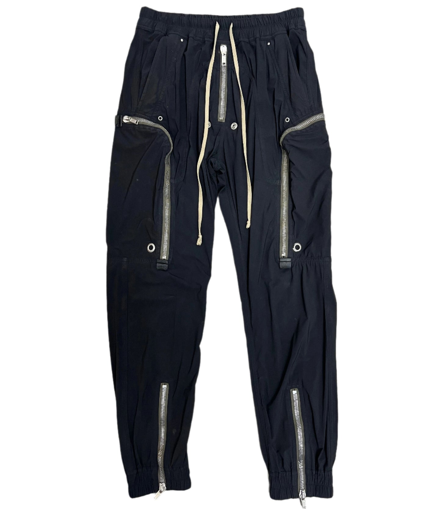 Rick Owens SS22 Fogachine Bauhaus Black Cargo Joggers (30)