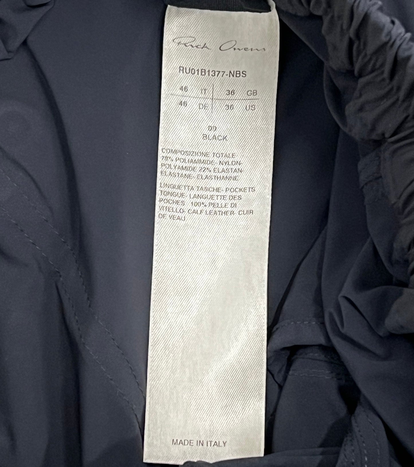 Rick Owens SS22 Fogachine Bauhaus Black Cargo Joggers (30)