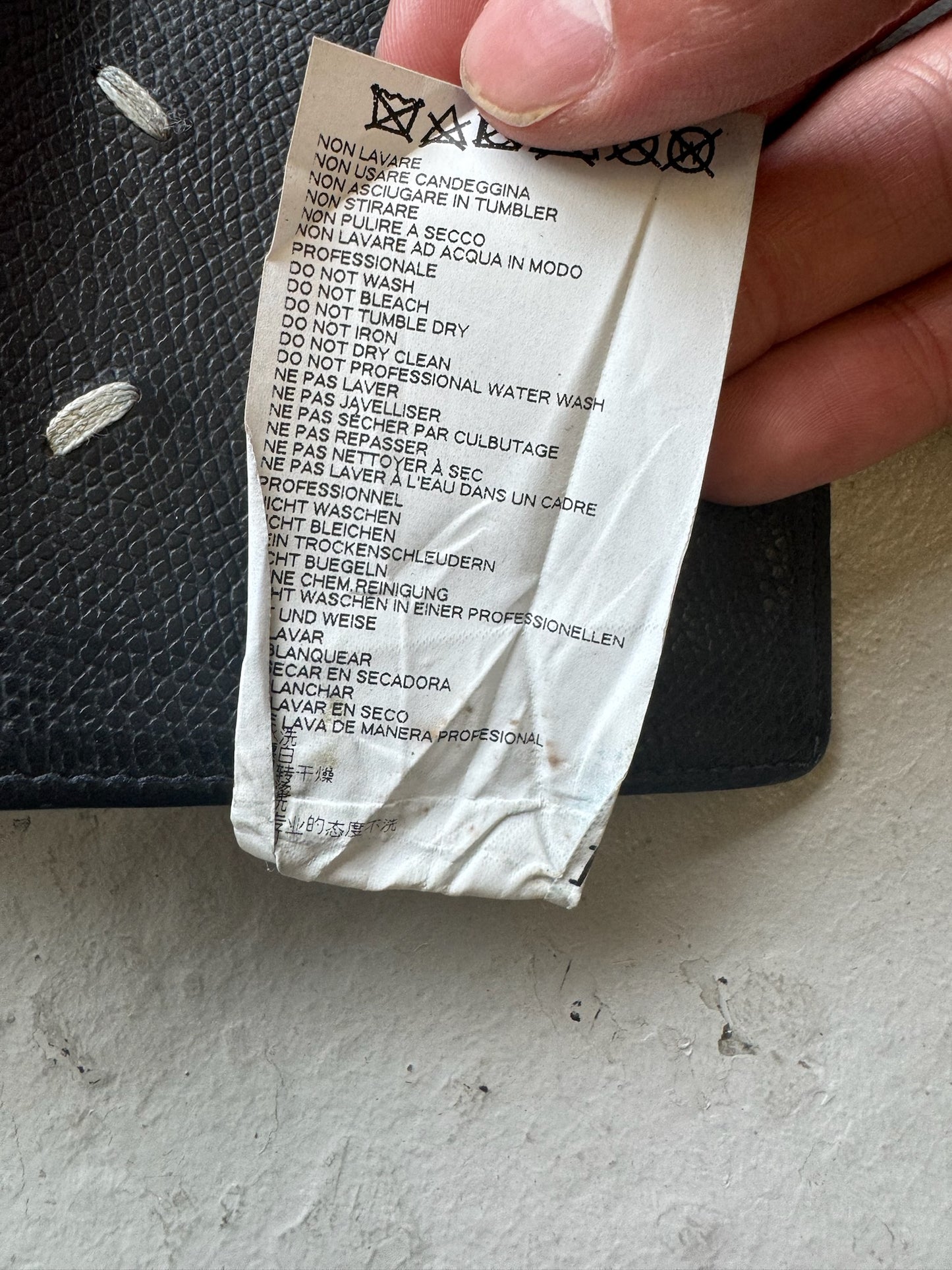 Maison Margiela Navy Tri Fold Wallet (OS)