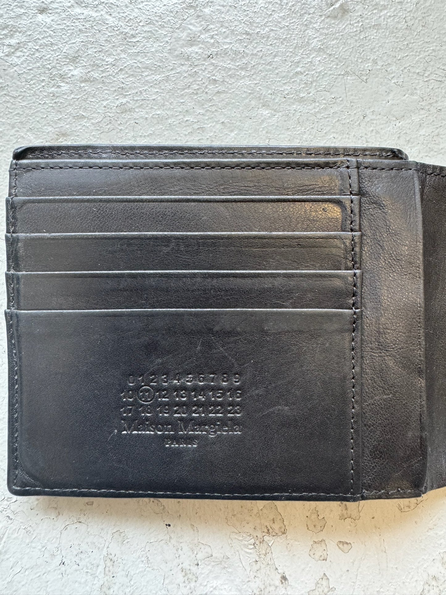 Maison Margiela Large Tri Fold Black Wallet (OS)