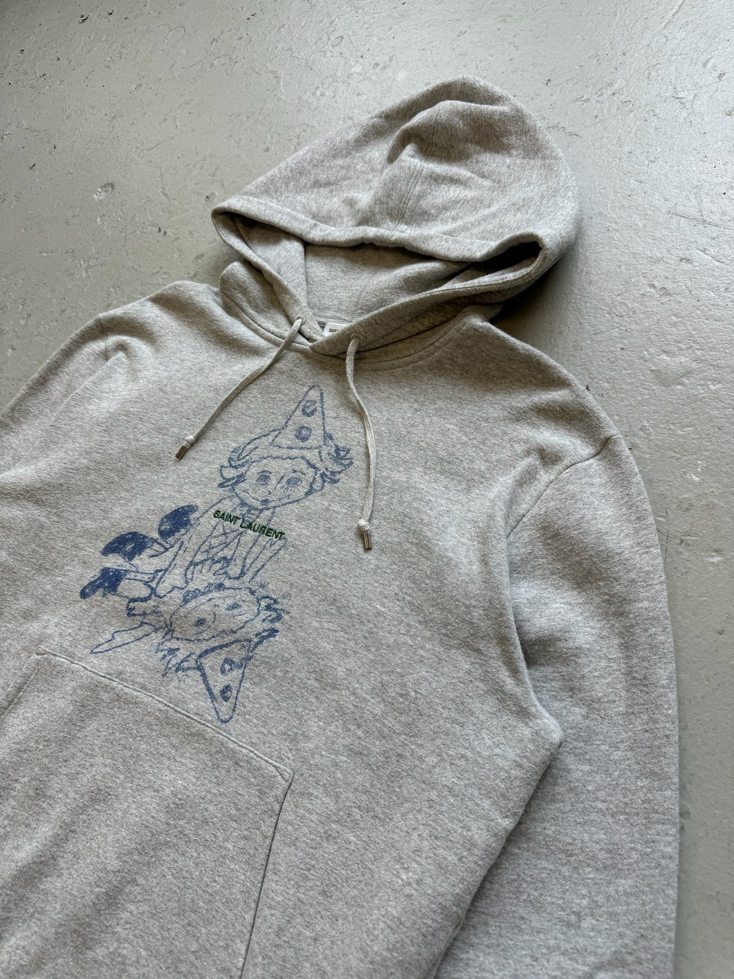 Saint Laurent Paris Grey Clown Hoodie (XL)