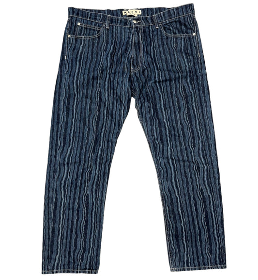 Marni Striped Wavy Print Denim (36)