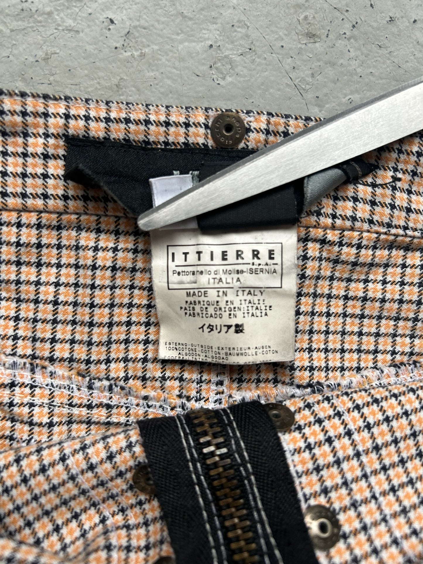 Versace Stone Wash Checkered Pencil Skirt (24)