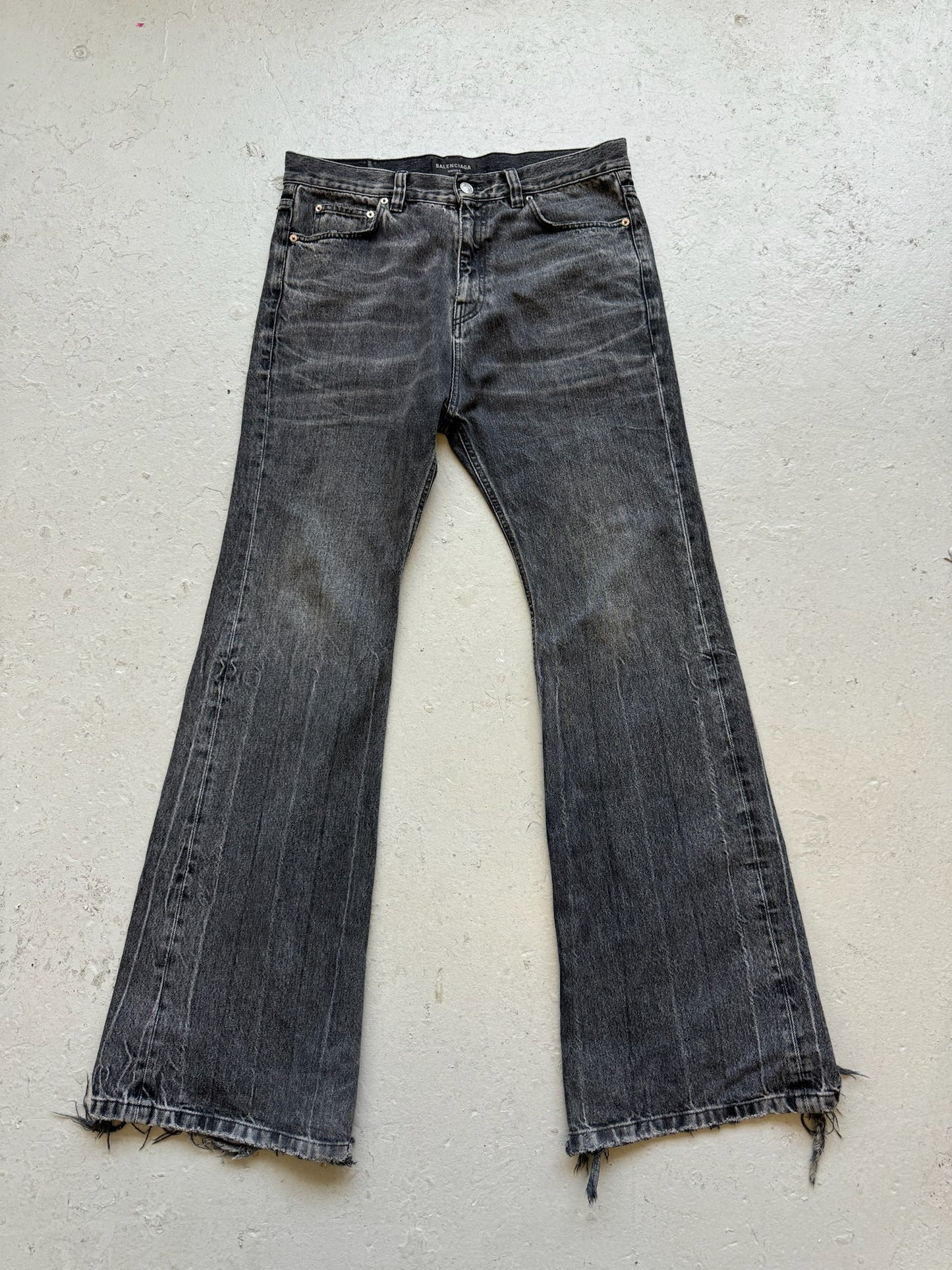Balenciaga Flared Lost Tape Grey Denim (S)