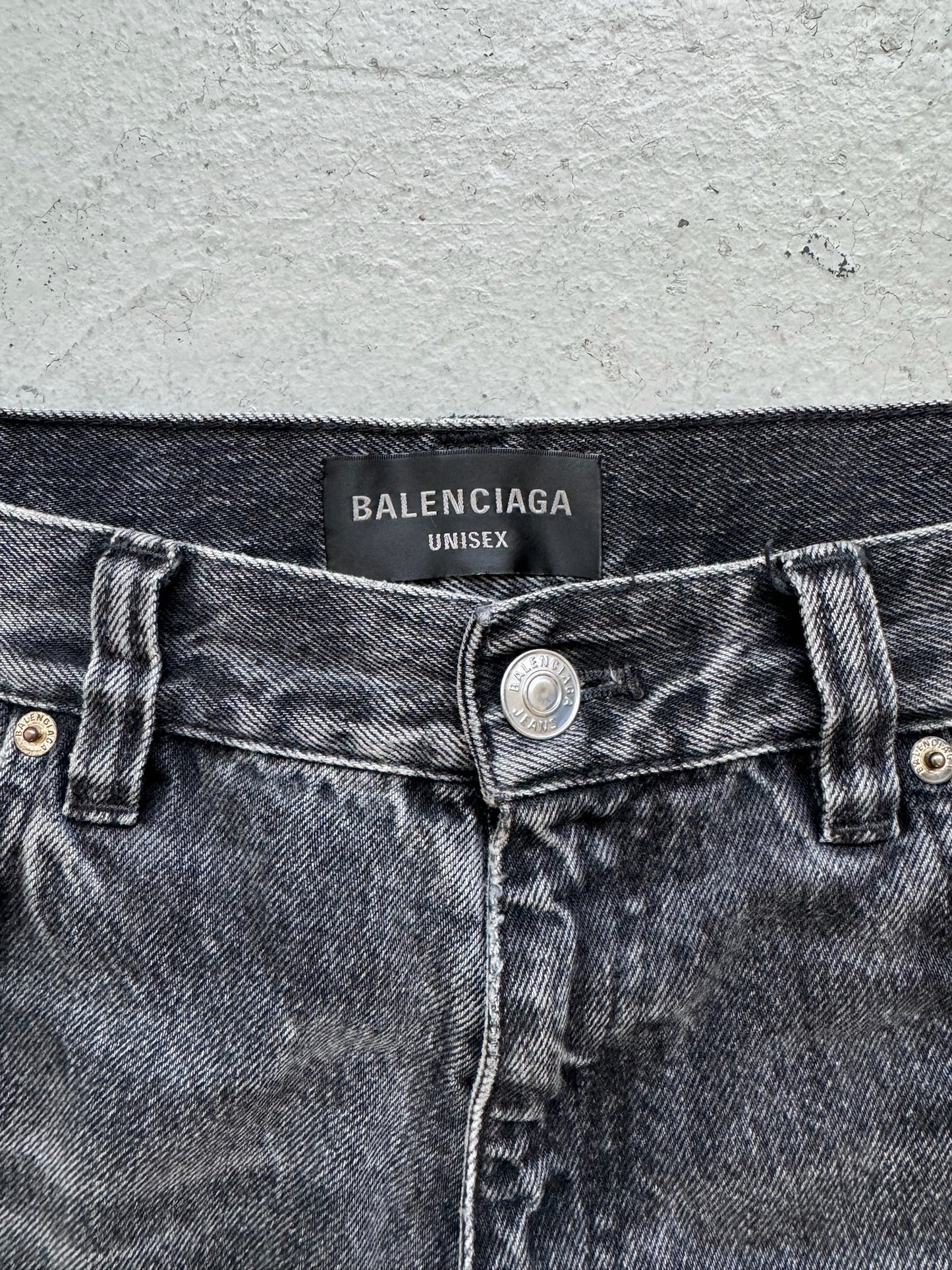 Balenciaga Flared Lost Tape Grey Denim (S)
