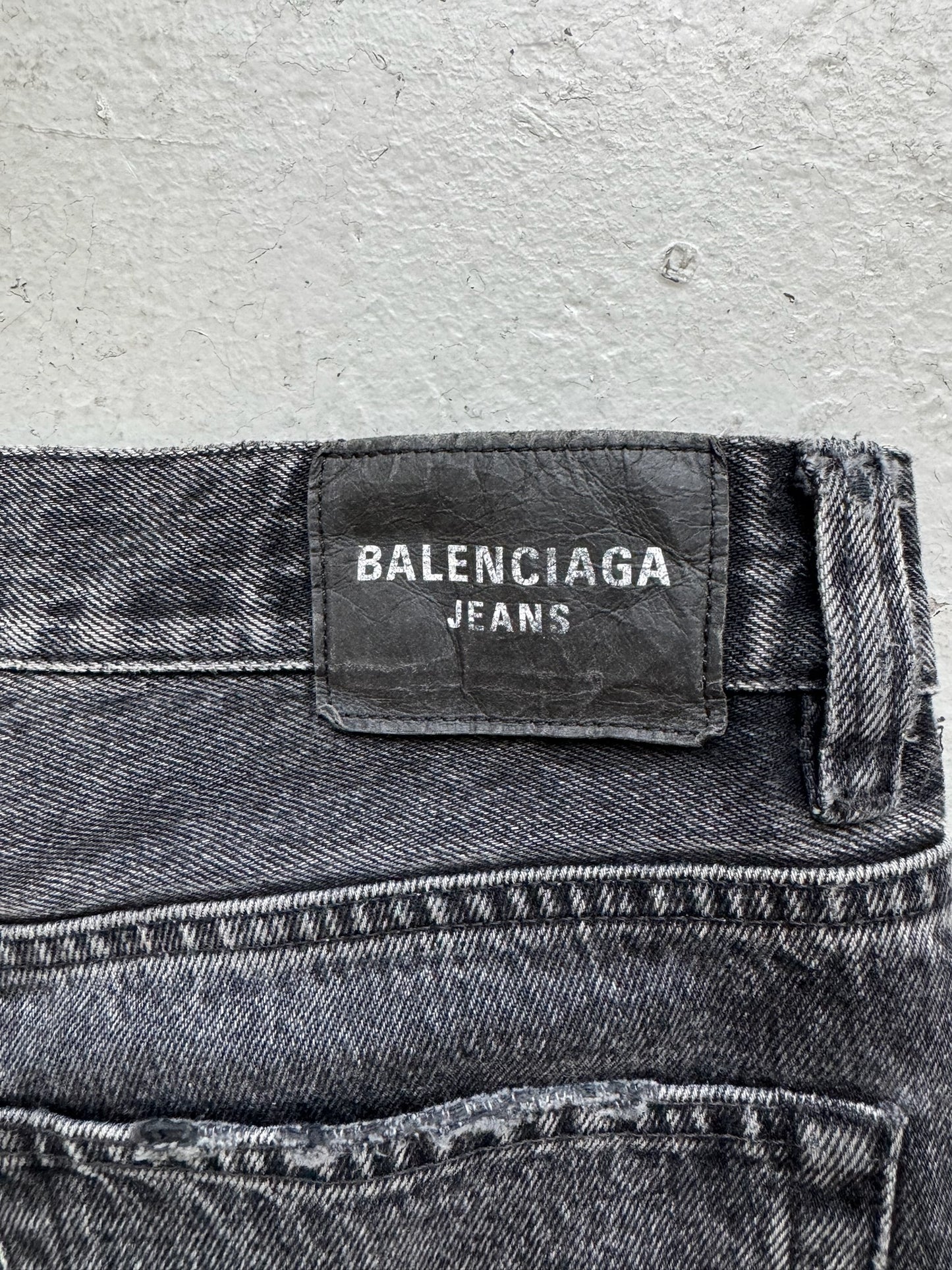 Balenciaga Flared Lost Tape Grey Denim (S)