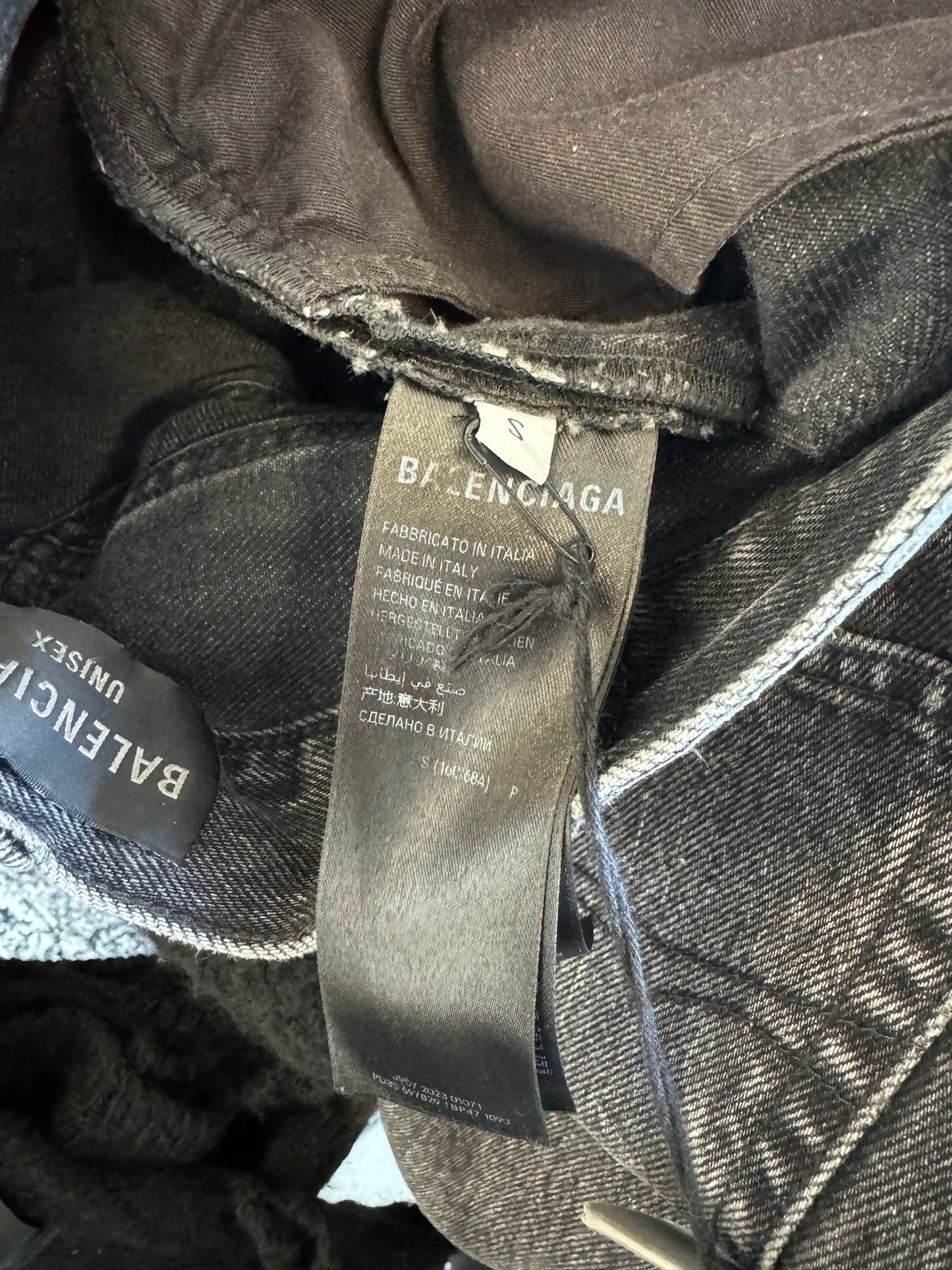 Balenciaga Flared Lost Tape Grey Denim (S)