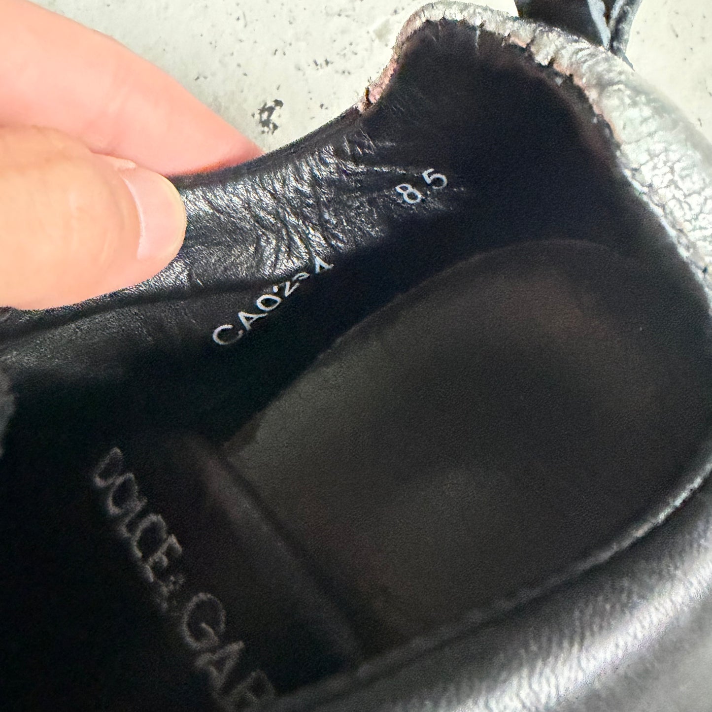 Dolce & Gabbana Patent Leather Black Sneakers (8.5)