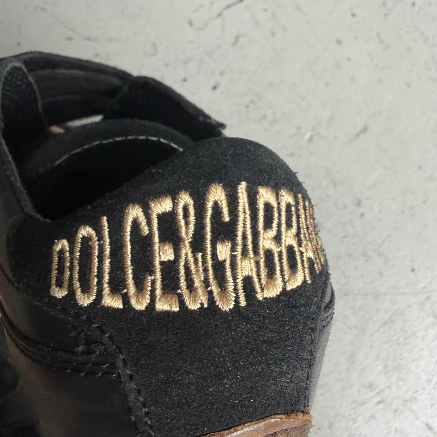 Dolce & Gabbana Velcro Strap Black Sneakers (9)