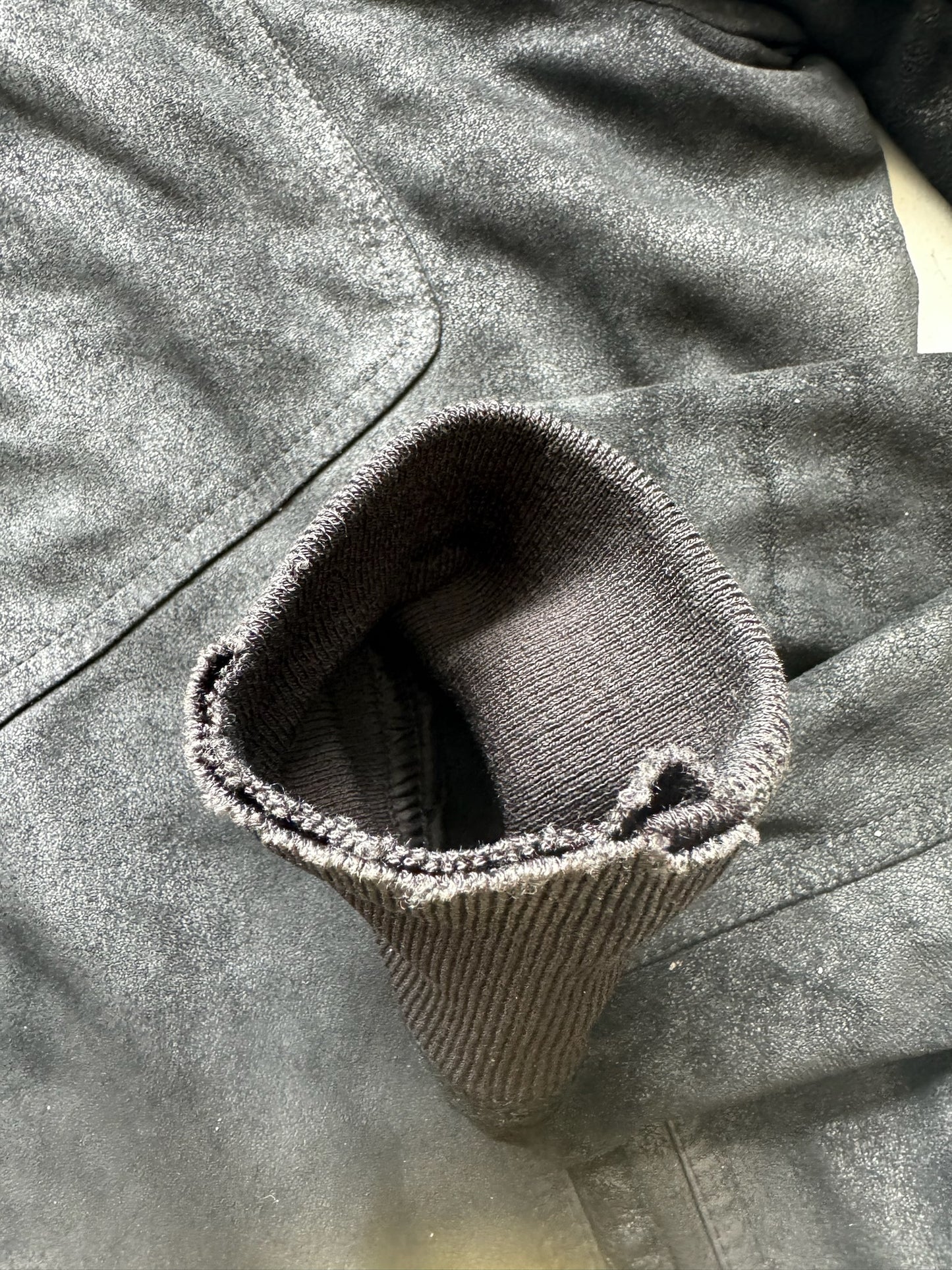 Rick Owens SS22 FOGACHINE Blitstered Lamb Skin Leather Jacket (54)