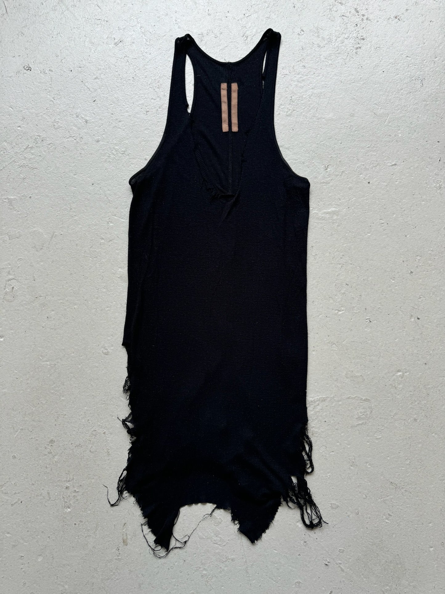 Rick Owens Distressed Black Tank Top (M)