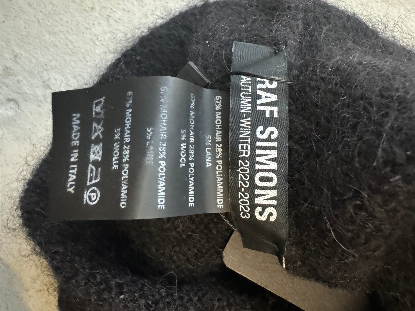 Raf Simons AW22/23 Antwerp Black Beanie (OS)