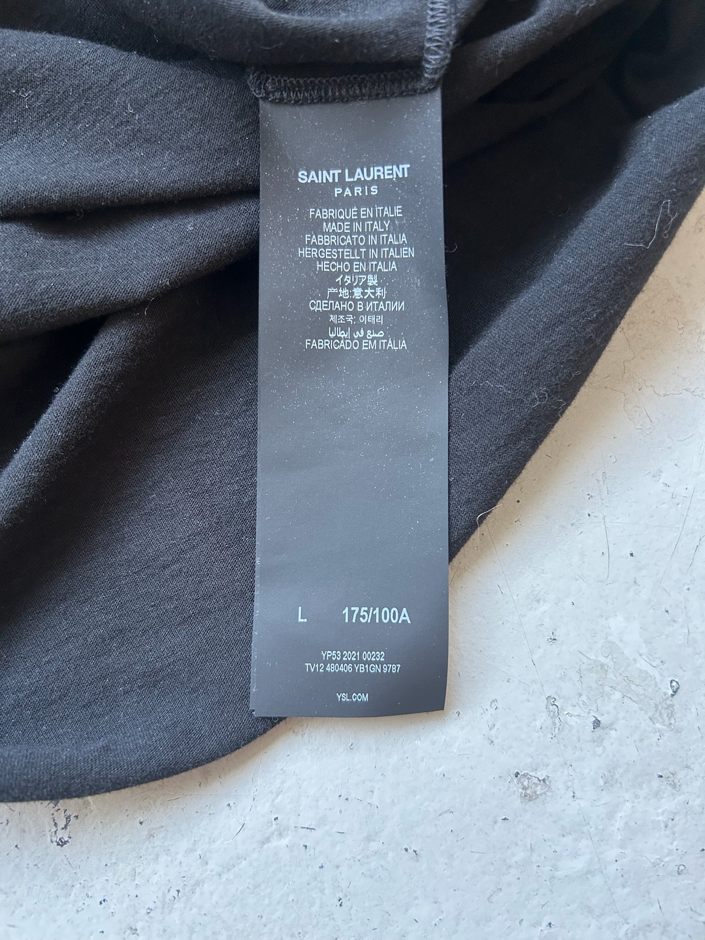 Saint Laurent Signature Black Logo Shirt (L)