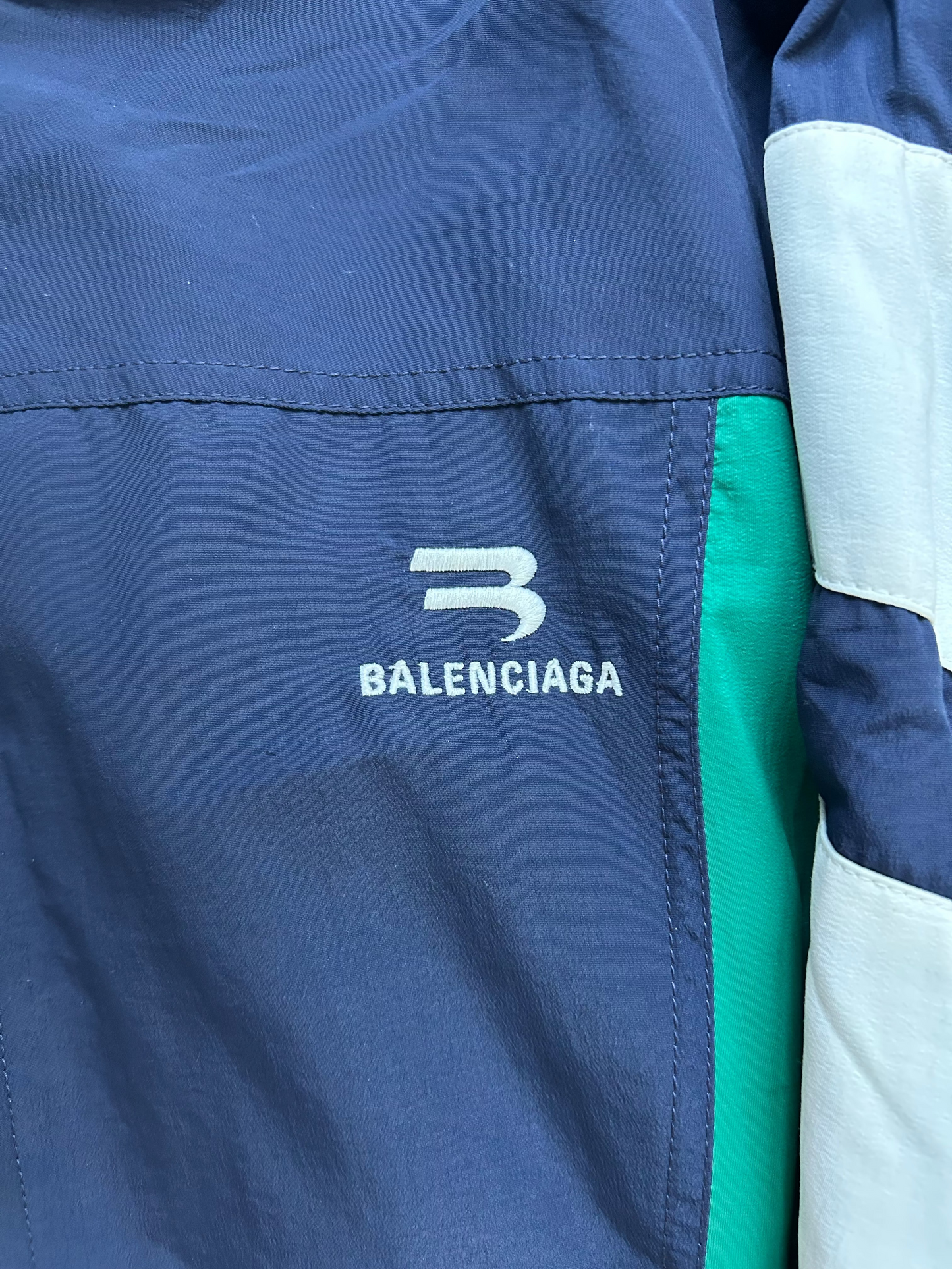 Balenciaga FW21 Sporty Color Block Nylon Track Jacket (48)