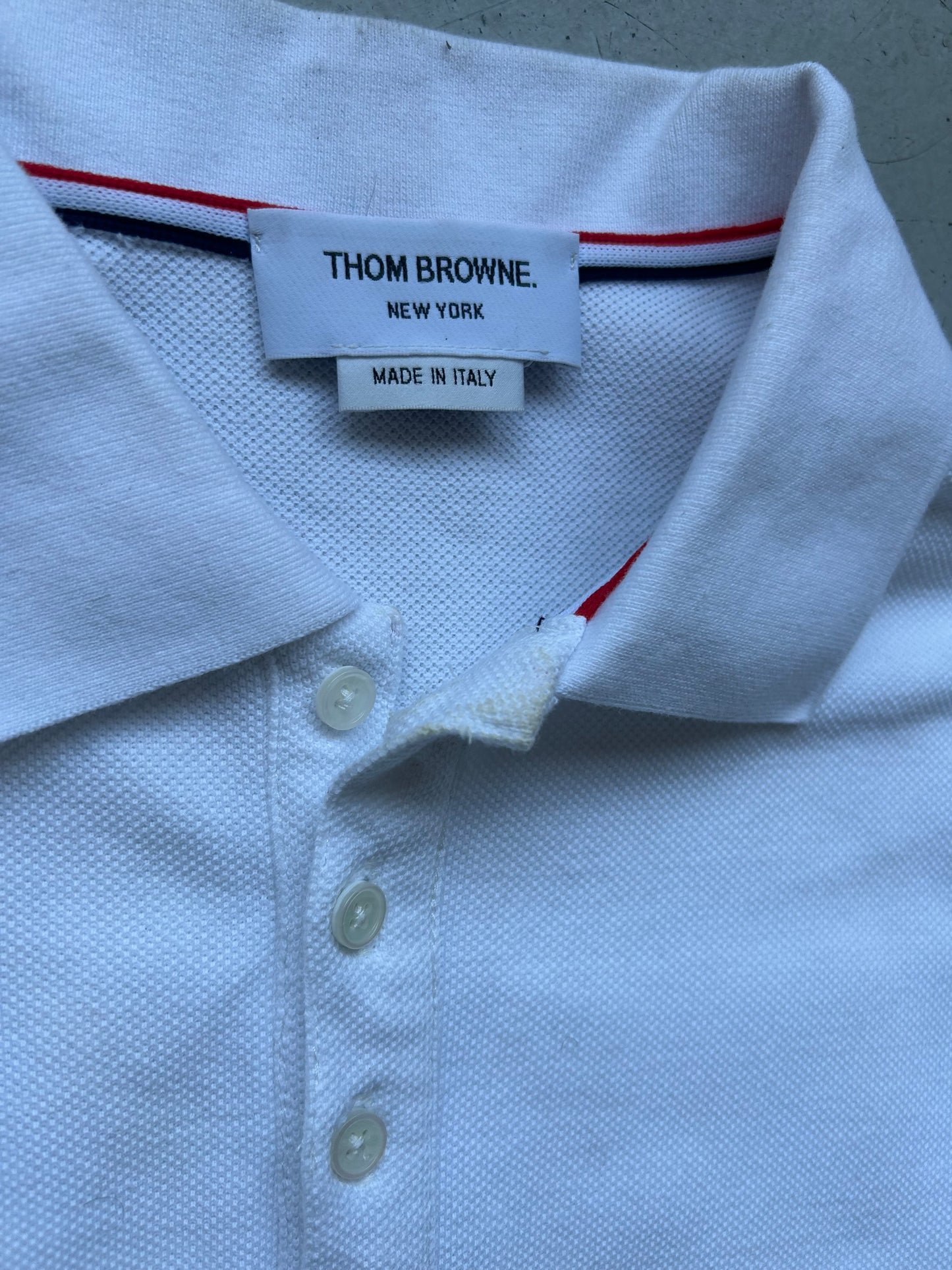 Thom Browne Stripe White Polo (2)